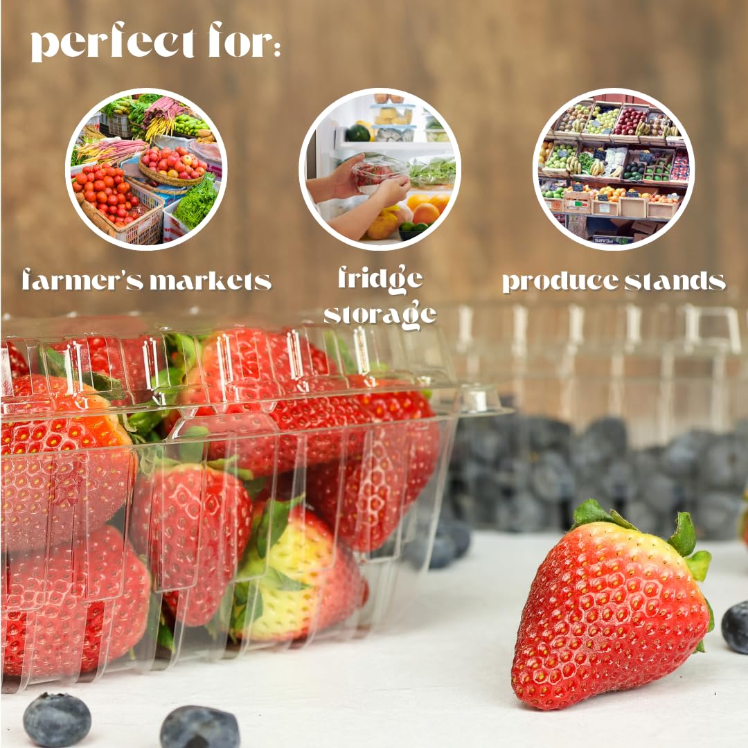 55 pezzi – 0,5 kg dimensioni fragole/bacche cestino contenitore per frigorifero bacche stoccaggio