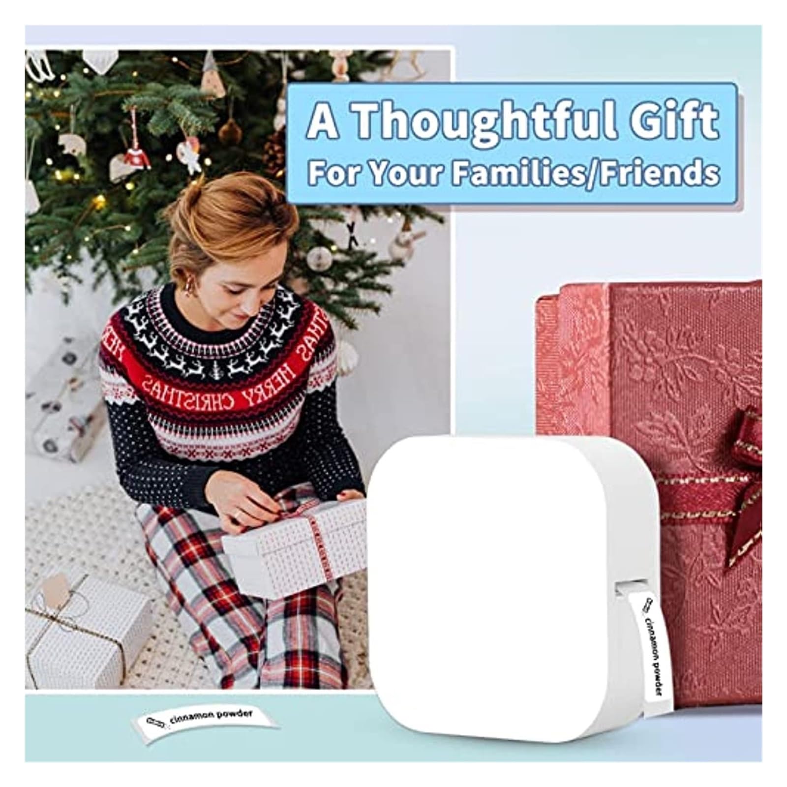 Maszyna Do Produkcji Etykiet Q30 Z Taśmą Bezprzewodowa Mini Drukarka Etykiet Maszyna Do Tworzenia Naklejek Do Domowego Biura DIY Różne Rodzaje Papieru Do Etykiet Wyraźne Drukowanie(Q30 Green)