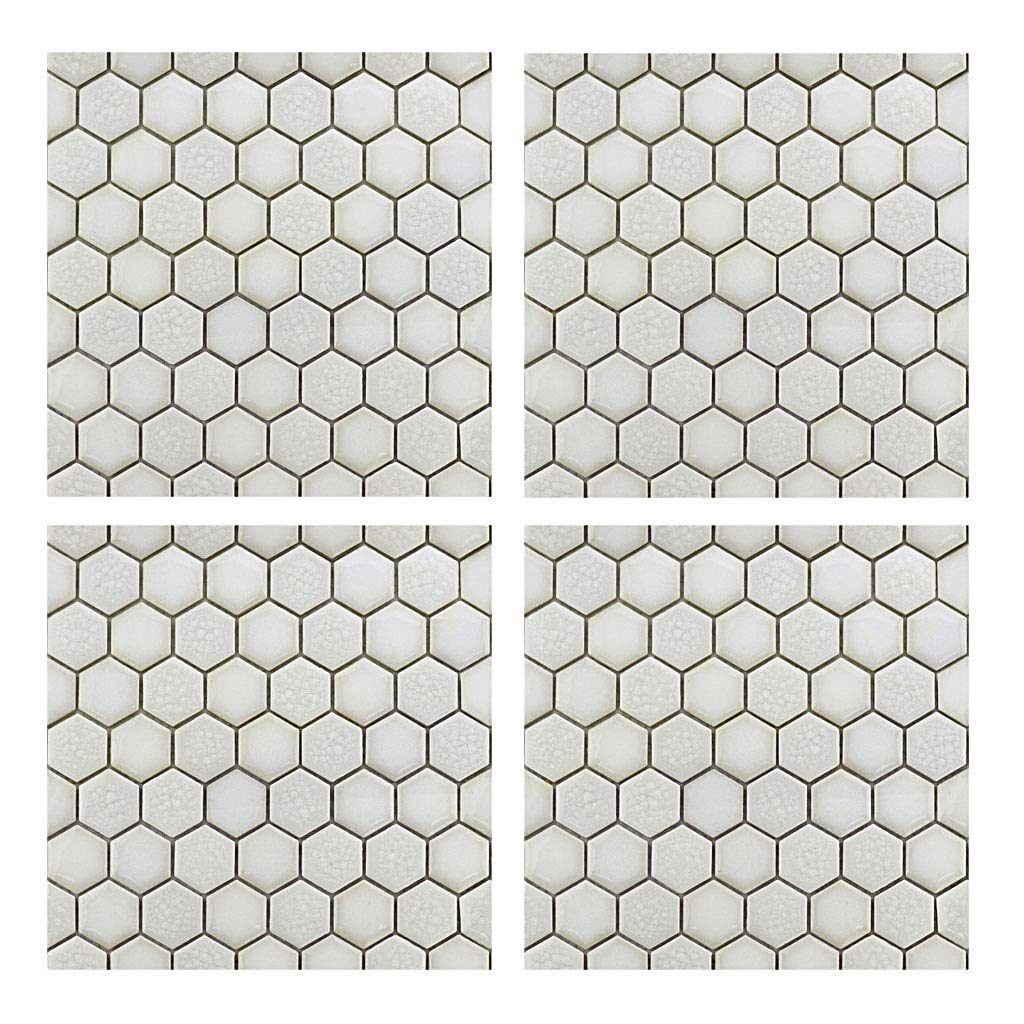 SKKWJEGE 4 Pieces Self Adhesive Mosaic Brick Pattern Vinyl Tile Sticker Wall Paper Panels e