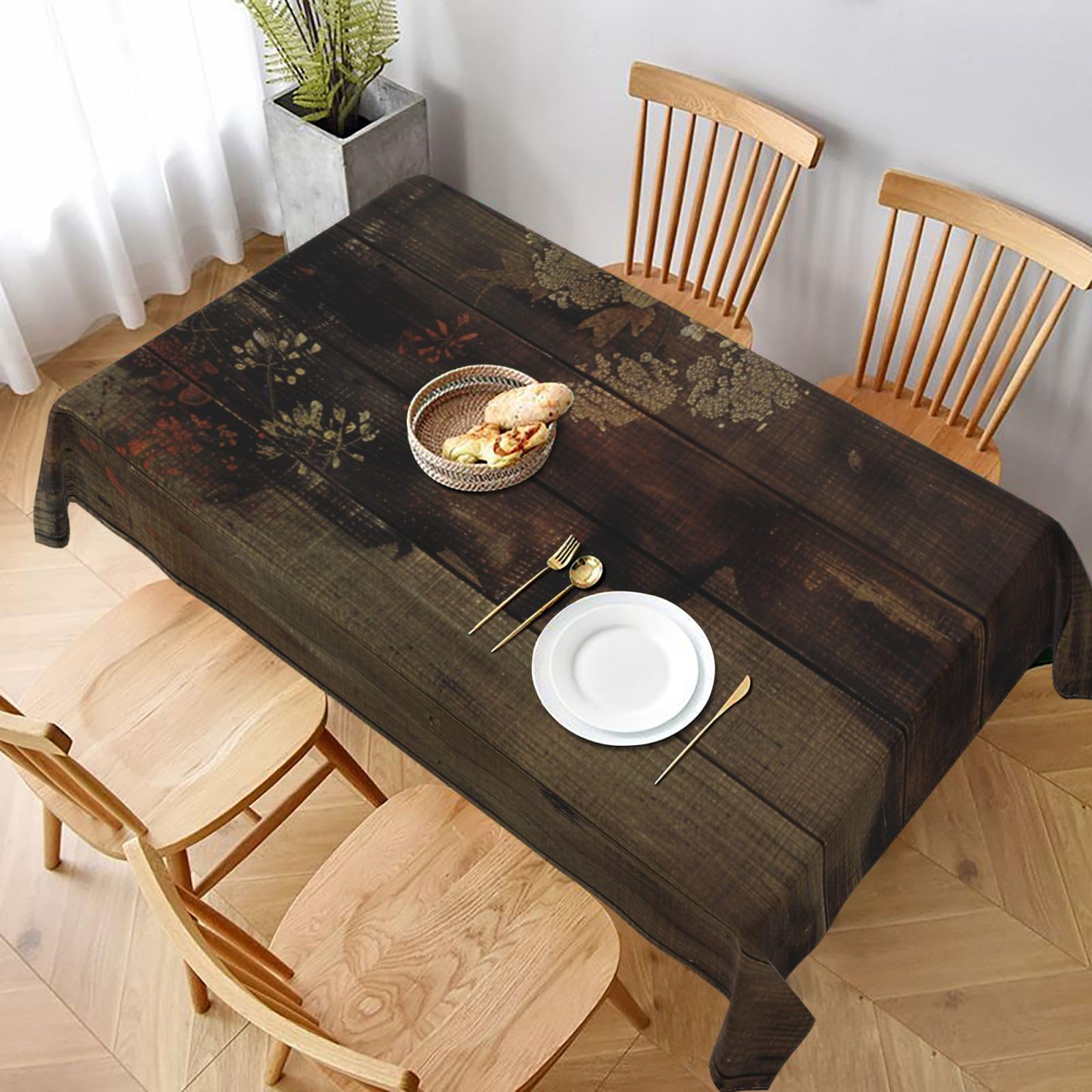 WPKJU Board Printed Tablecloth 60x90 in Water Resistant Table Cover Washable Rectangle Table Cloth for Dining Tables