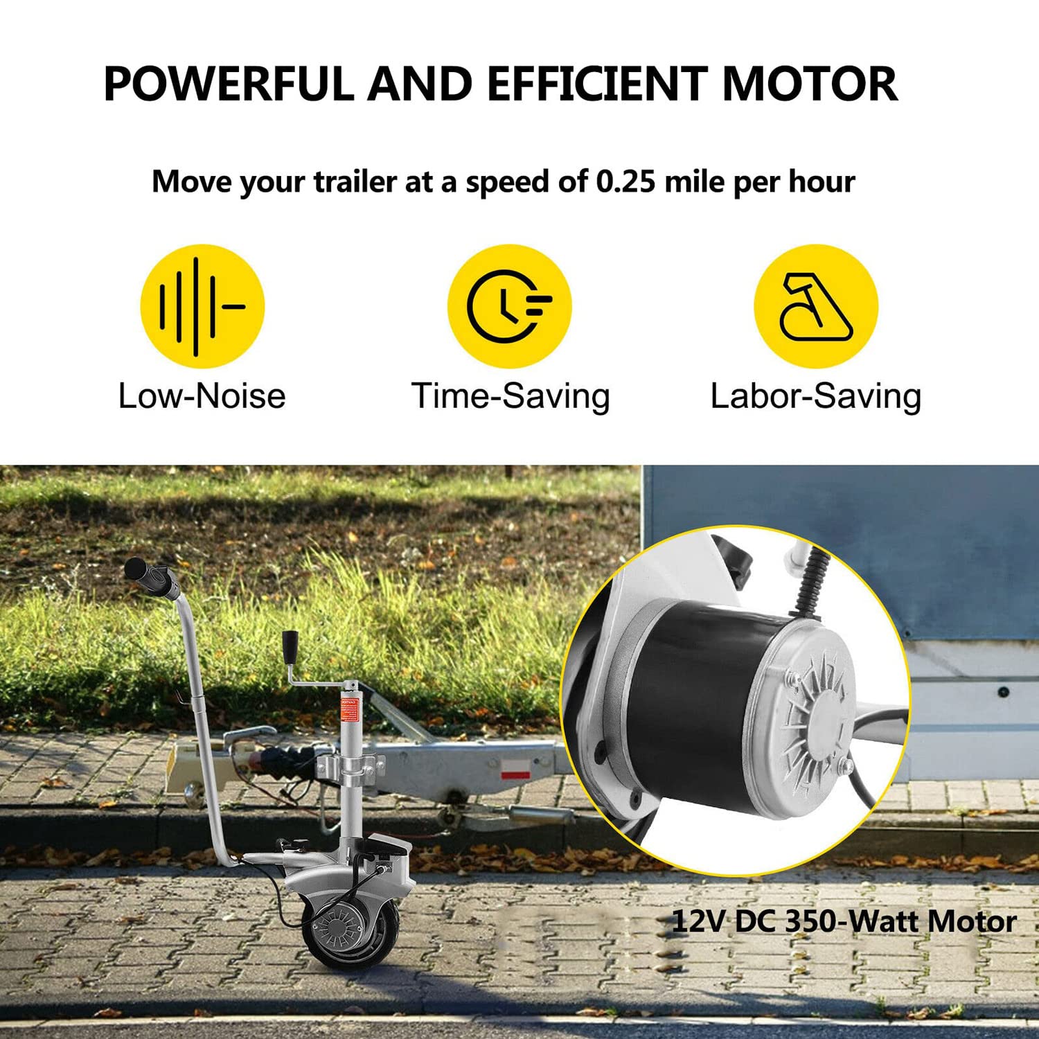 Elektrischer Anhänger Mover mit 2,500 kg Kapazität und 350 W Motor für Wohnwagen, Wohnmobil, Camper Abschleppen