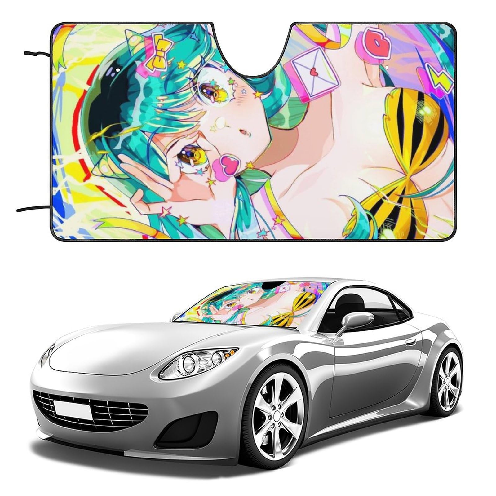 Amazon | for うる星やつら サンシェード 車 フロント 車用