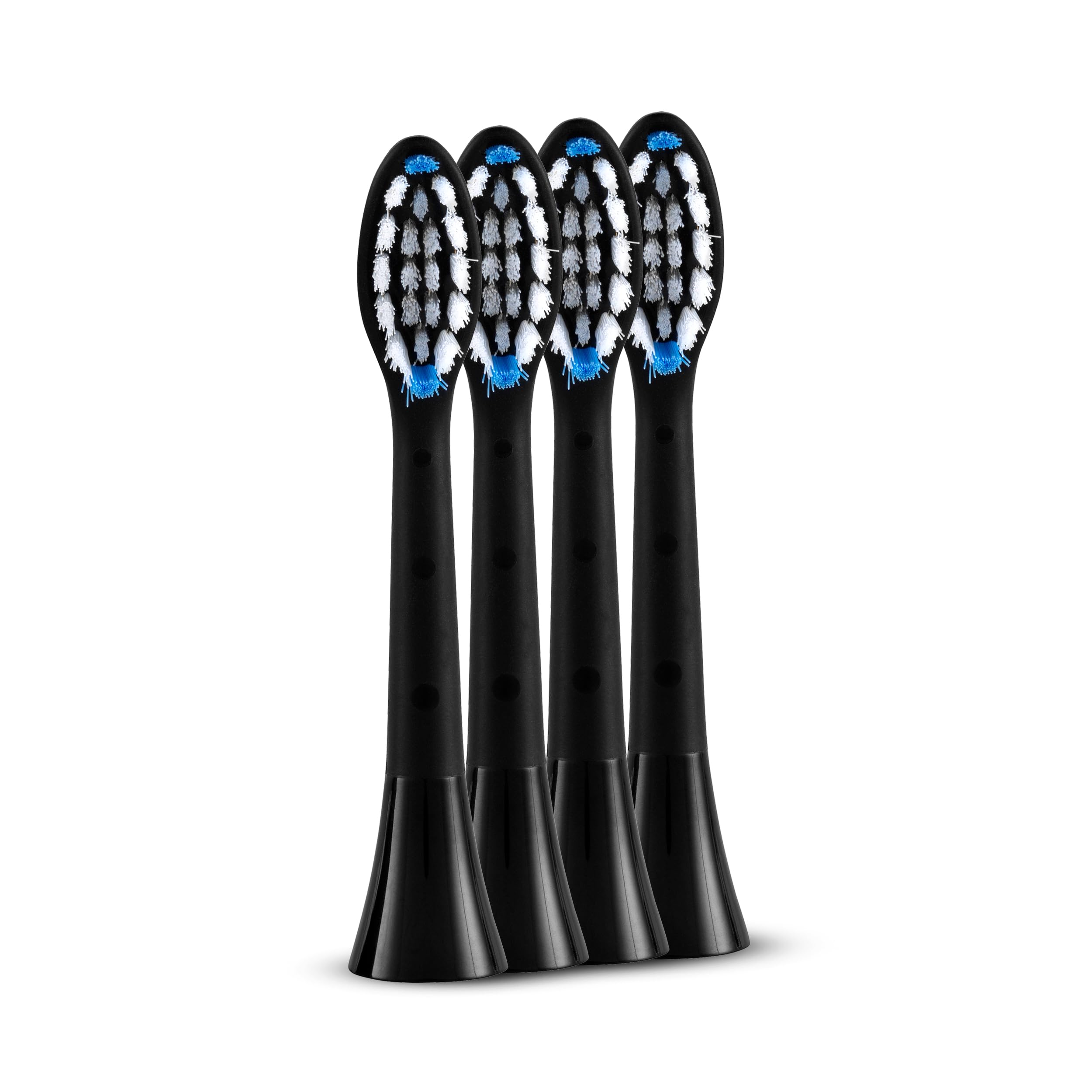 Silk'n Set de cepillo de dientes eléctrico con set de repuesto - SonicYou and Refill Set - con paquete de 4 cabezales de cepillo negros - Idea de regalo - Negro