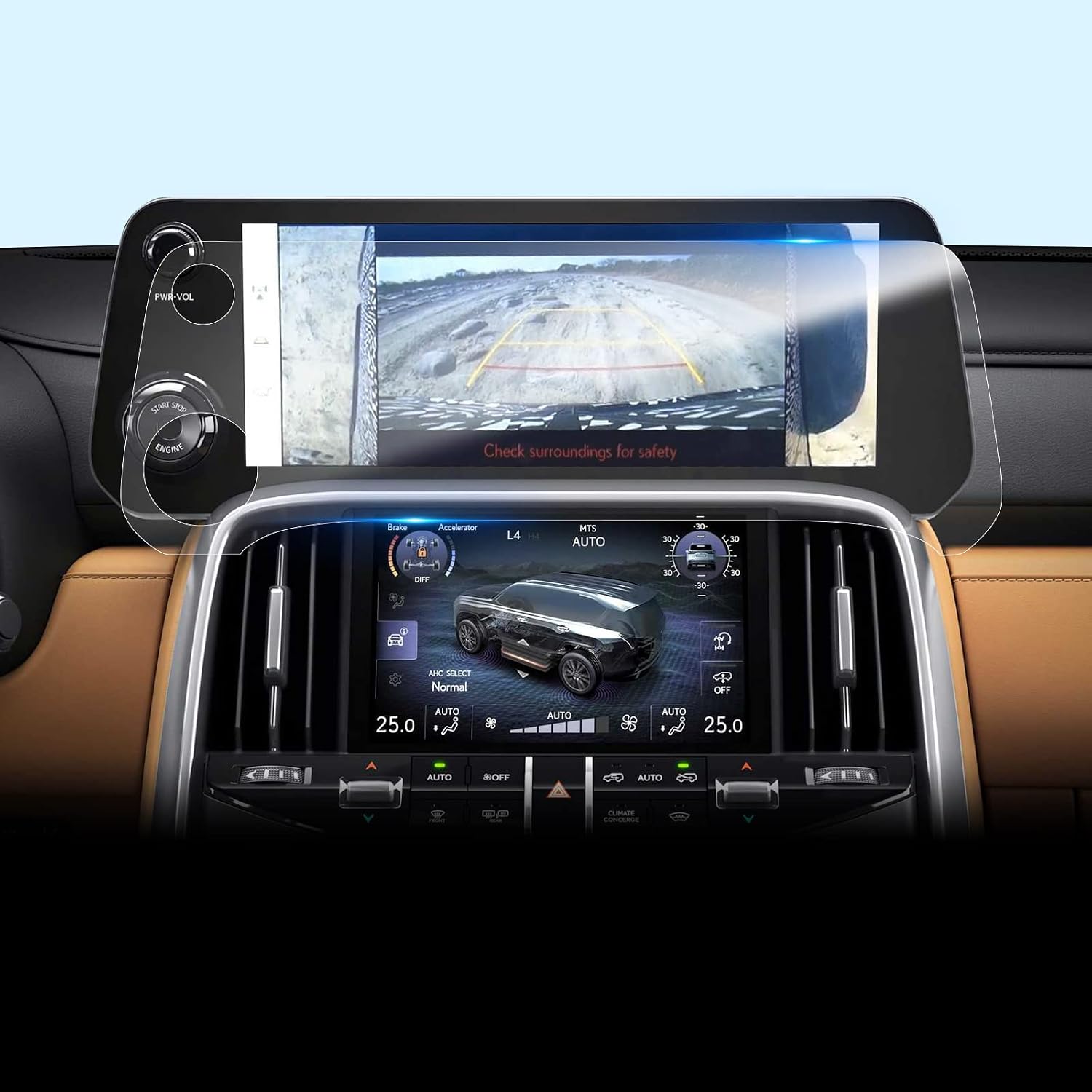 LFOTPP Car Navigation Screen Protector for 2022 Lexuss LX 12.3 Inch Auto Accessories Nano Plastic Car Infotainment Stereo Display Center Touchscreen Protective Film
