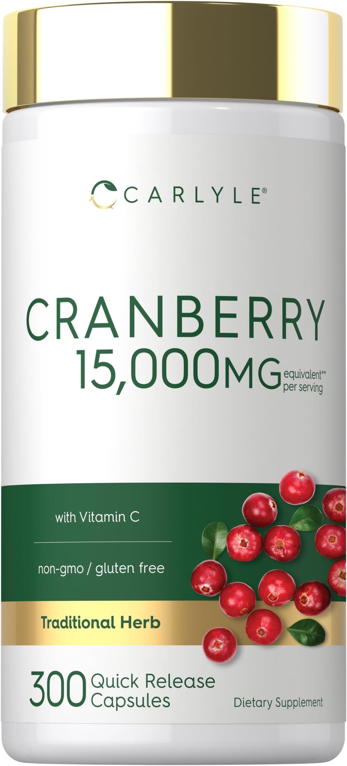 Cranberry Capsules with Vitamin C | 300 Pills