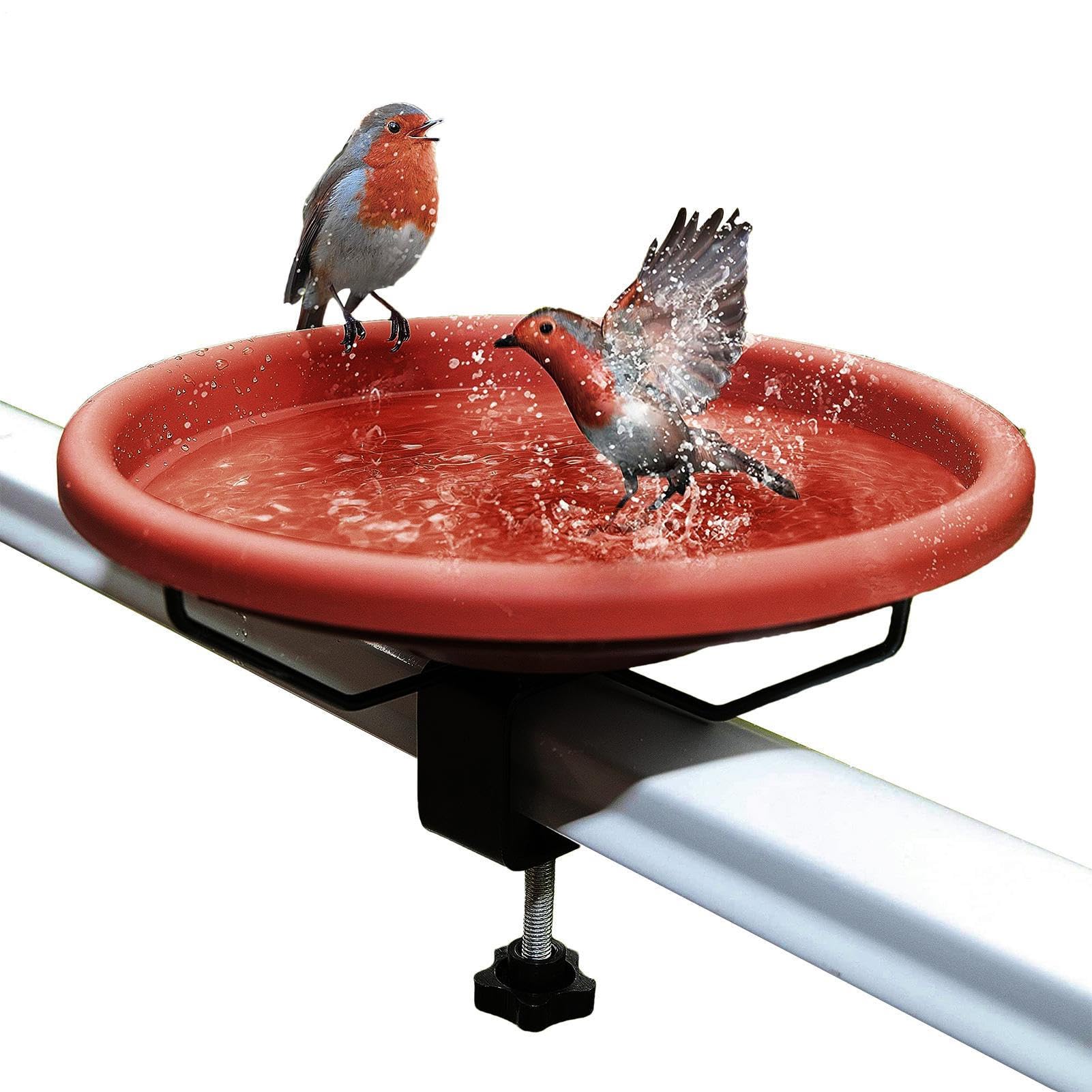 Baño para pájaros sin taladrar para solucionar la falta de espacio en el balcón