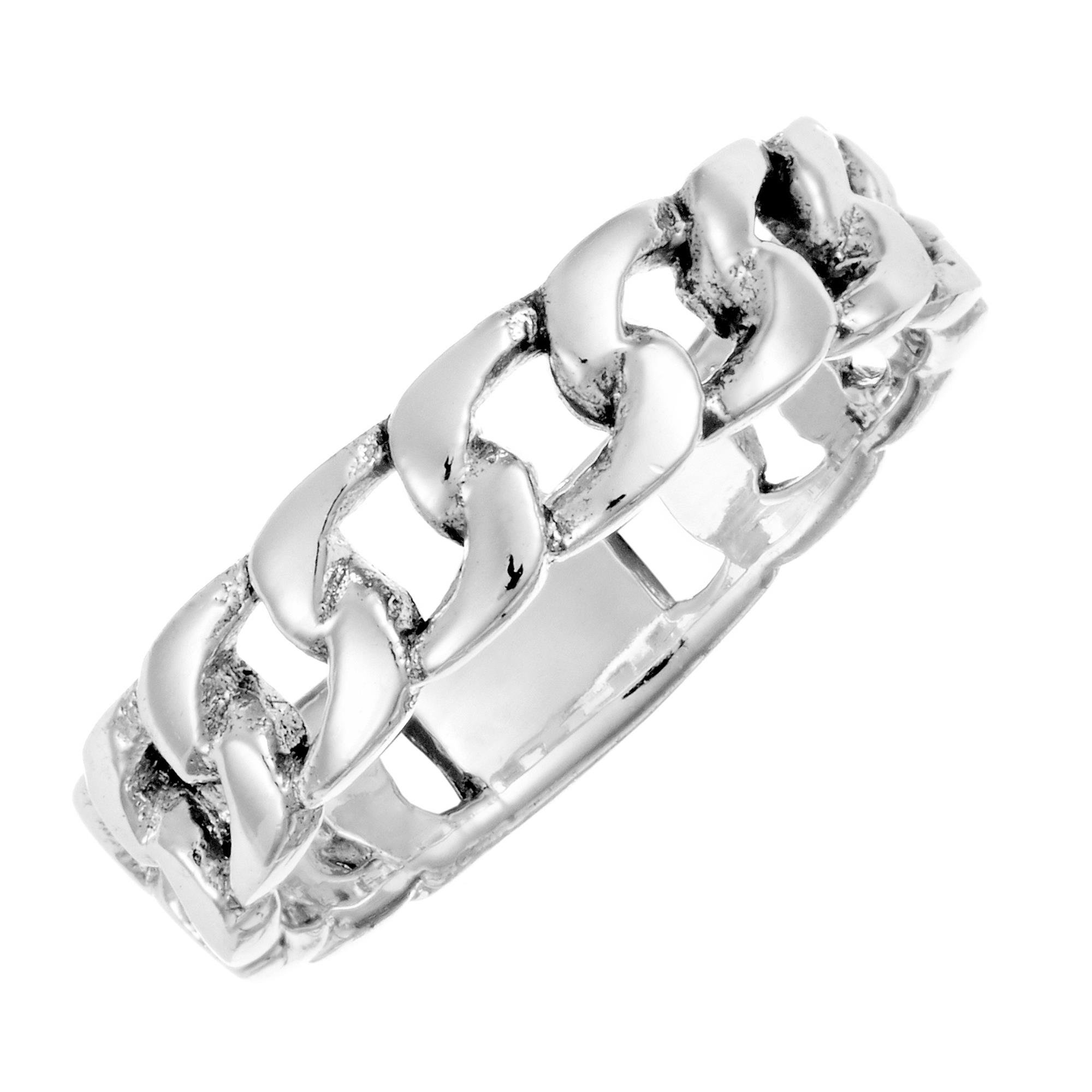Silverly 925 Sterling Silver Ring for Women With a Cuban Silverly 925 Sterling Silver Ring for Women With a Cuban