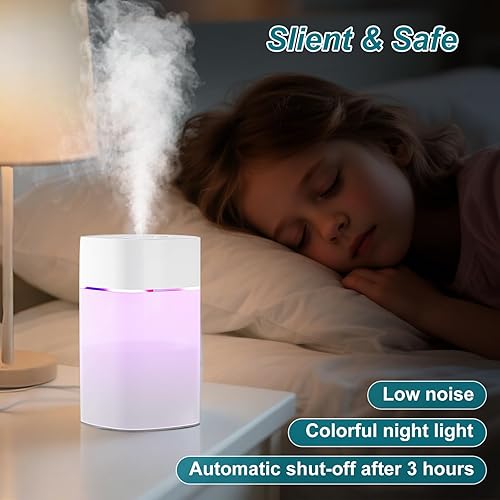 Miniatura 4 de Humidificador pequeño para plantas, mini humidificadores de niebla fría para dormitorio, humidificadores personales de escritorio para interiores,