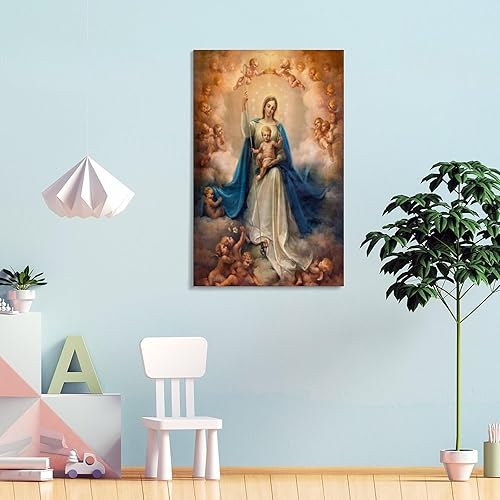 Miniatura 4 de Lienzo decorativo para pared, Póster De La Virgen María E Impresión Para Decoración De Sala De Estar Póster Pintura Decorativa Lienzo Póster de
