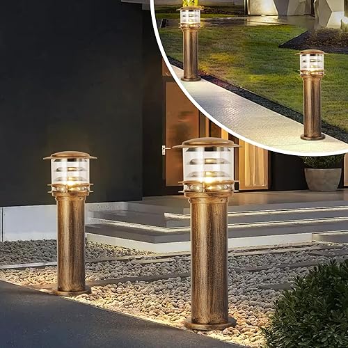 Miniatura 2 de SLAWA Tapas de poste al aire libre, luces de aluminio para caminos de paisaje, con pantalla acrílica, impermeable, columna, pilar, cerca, cubierta,