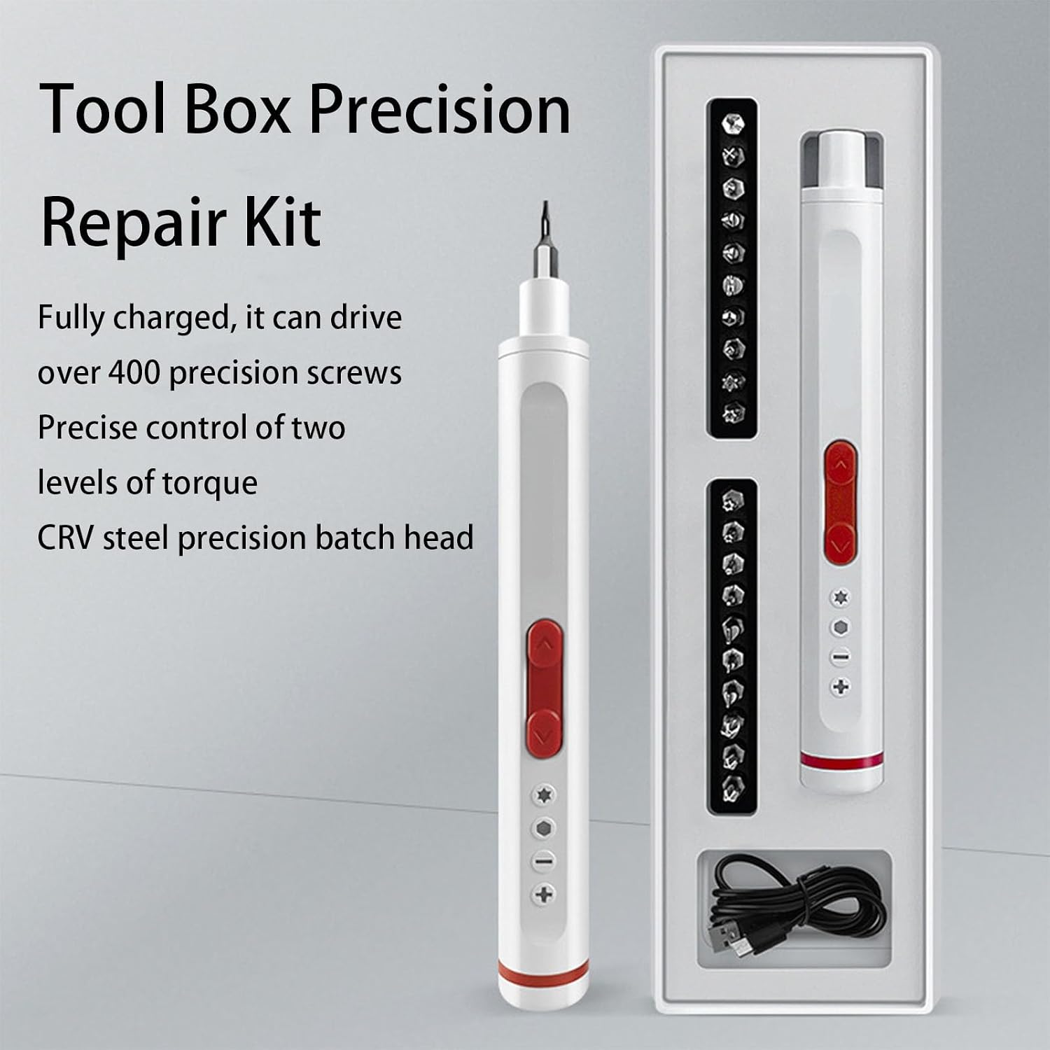 Of 1 Permanent Steel Electric Driver Set Includes Multiple Divisions Rechargeable Battery and Ergonomic Grip Ideal for Tight Spaces Electronics