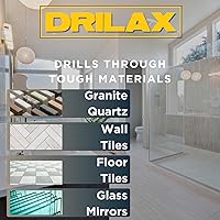 Vista 3 de Drilax Broca de sierra de diamante de 5 pulgadas para azulejos de porcelana, granito, vidrio y cerámica, cortador de núcleo de acero resistente