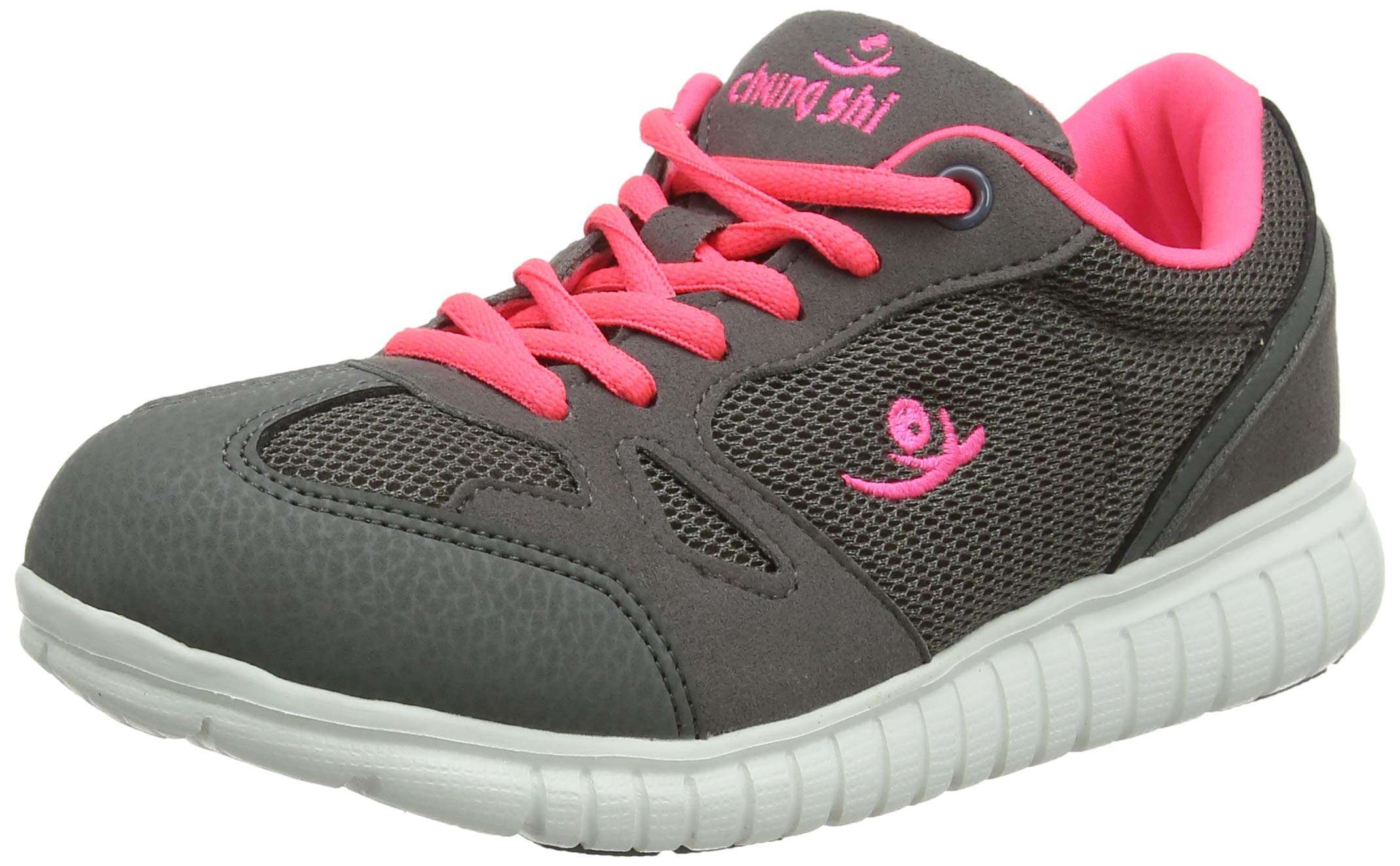chung shi Unisex Kids Duxfree Savannah Kids Sportschuhe mit Klettverschluss, Grau/Pink, 20/21 EU