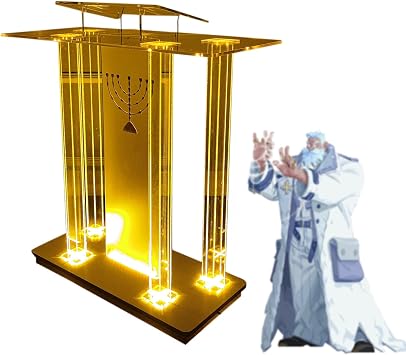 Lectern Podium Stand Portable Floor Lectern Clear Acrylic Podium Stand Multi-Function Reading with Edge Stopper for Churches Weddings Classroom Conference Church Podium Reception.