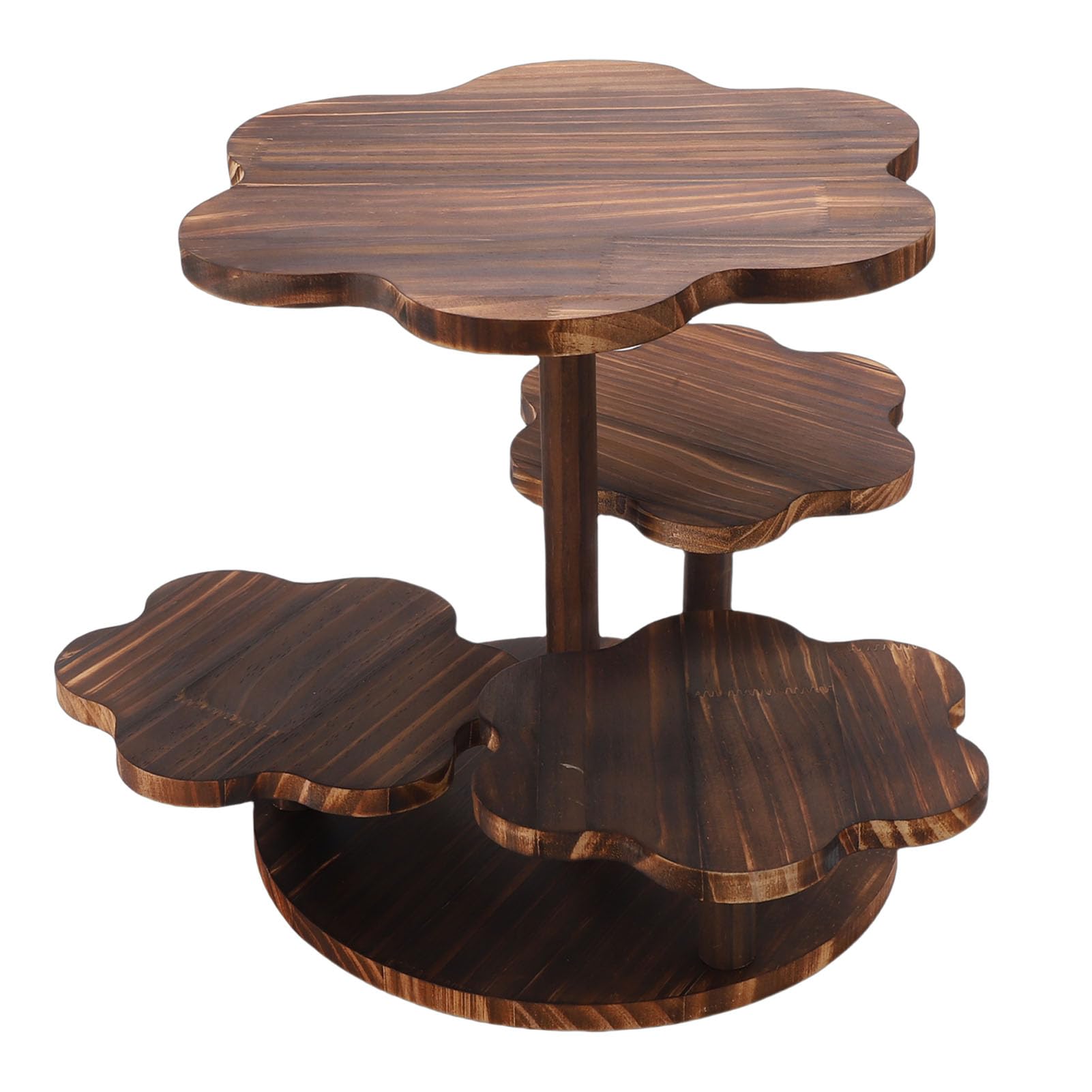 Jeanoko Soporte para Cupcakes con Forma de Flor, Elegante Torre de Madera