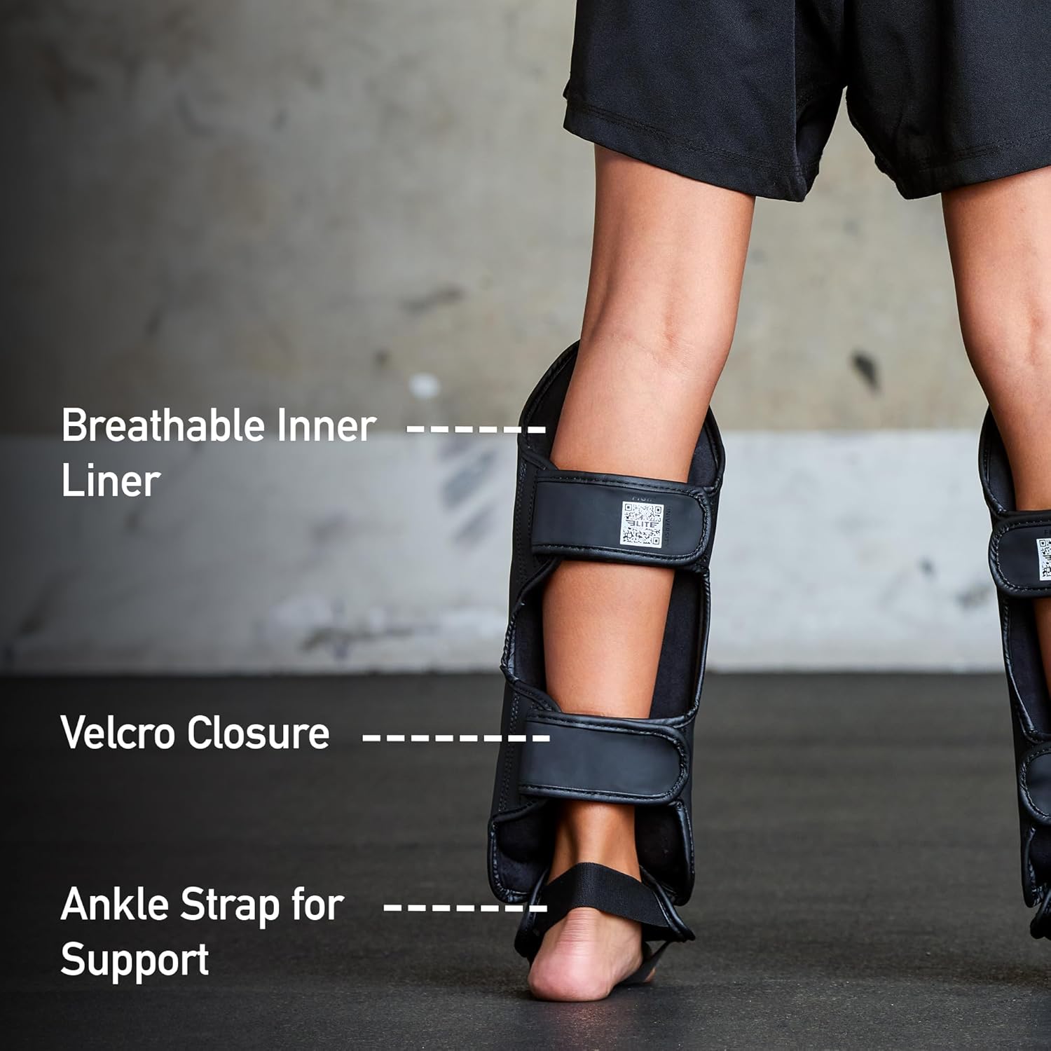 Elite Sports Muay Thai MMA Kickboxing Boys and Girls Shin Guards for Age 4 to 14 Years, Instep Guard Sparring Protective Leg Shin Kick Pads for Kids - Image 3