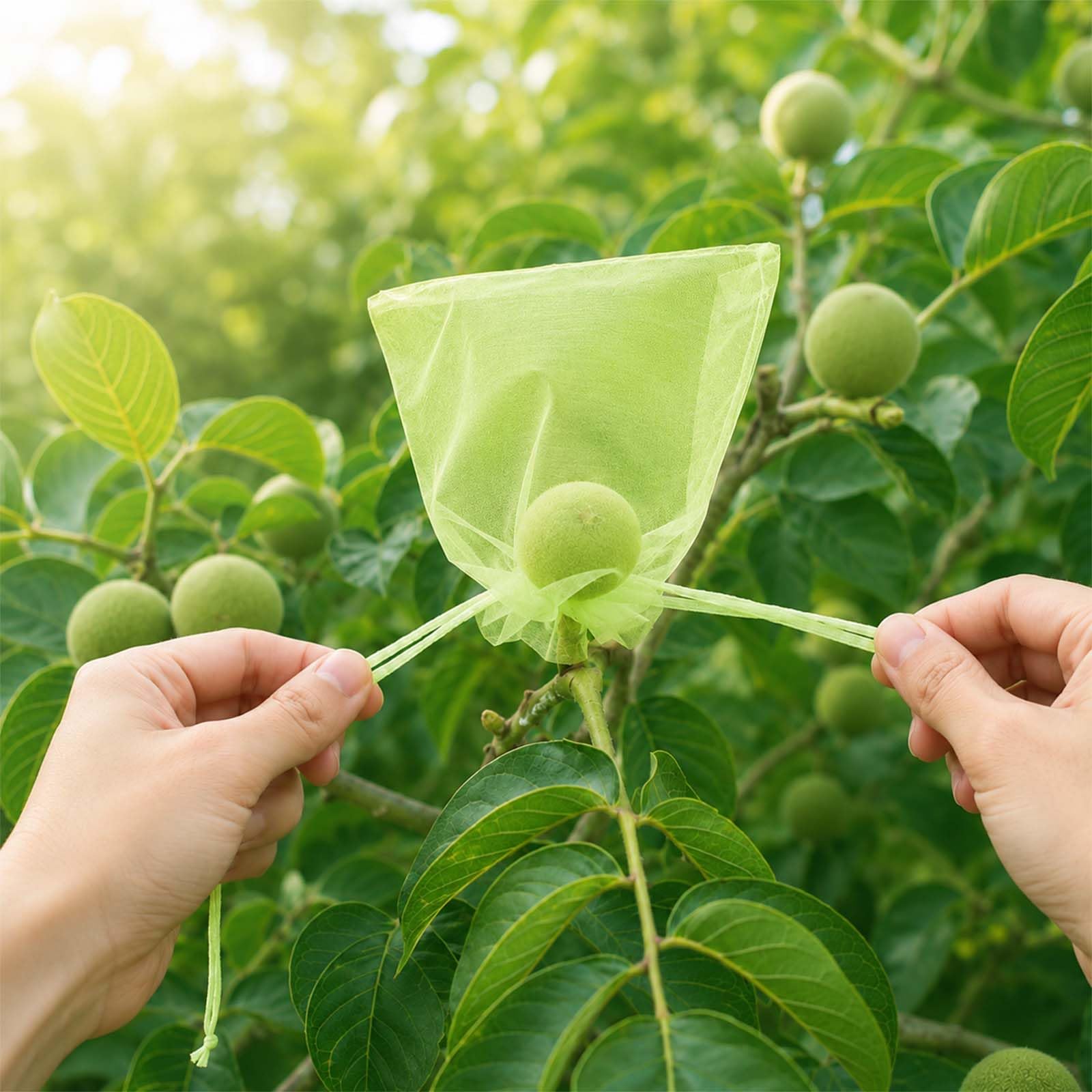 100 Pezzi Sacchetti Protezione Uva, 20×30 cm Sacchetti Rete Frutta, Sacchetti Protezione Frutta con coulisse, Sacchetto Protettivo per Frutta, Protegge da Vespe, Uccelli e Mosche Della Frutta