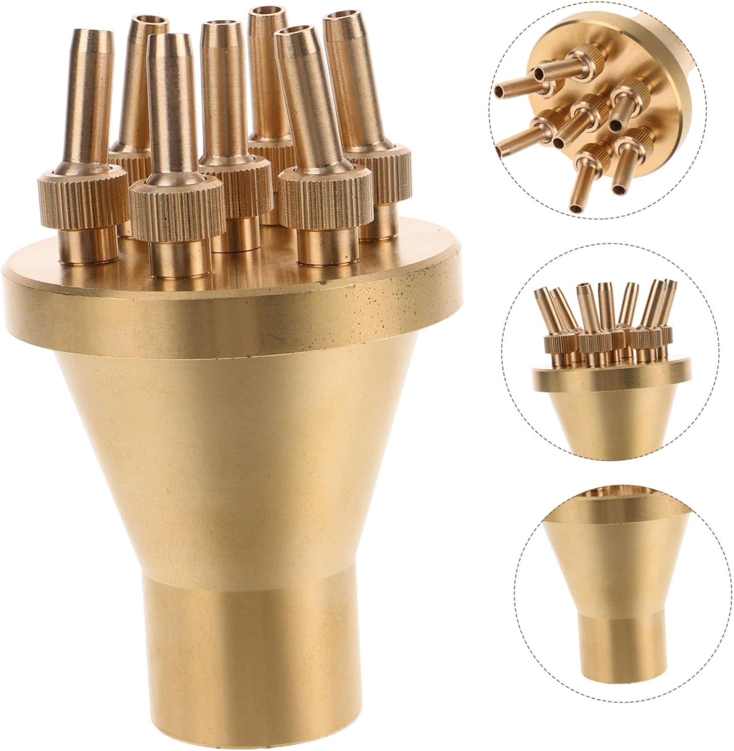 Fountain Nozzle Small Fountain Pump Water Pump Outdoor Hose Nozzle Ponds Shower Hose Feature Sprinklers Pet Garden Hose Solar Powered Water Fountains Pool Brass