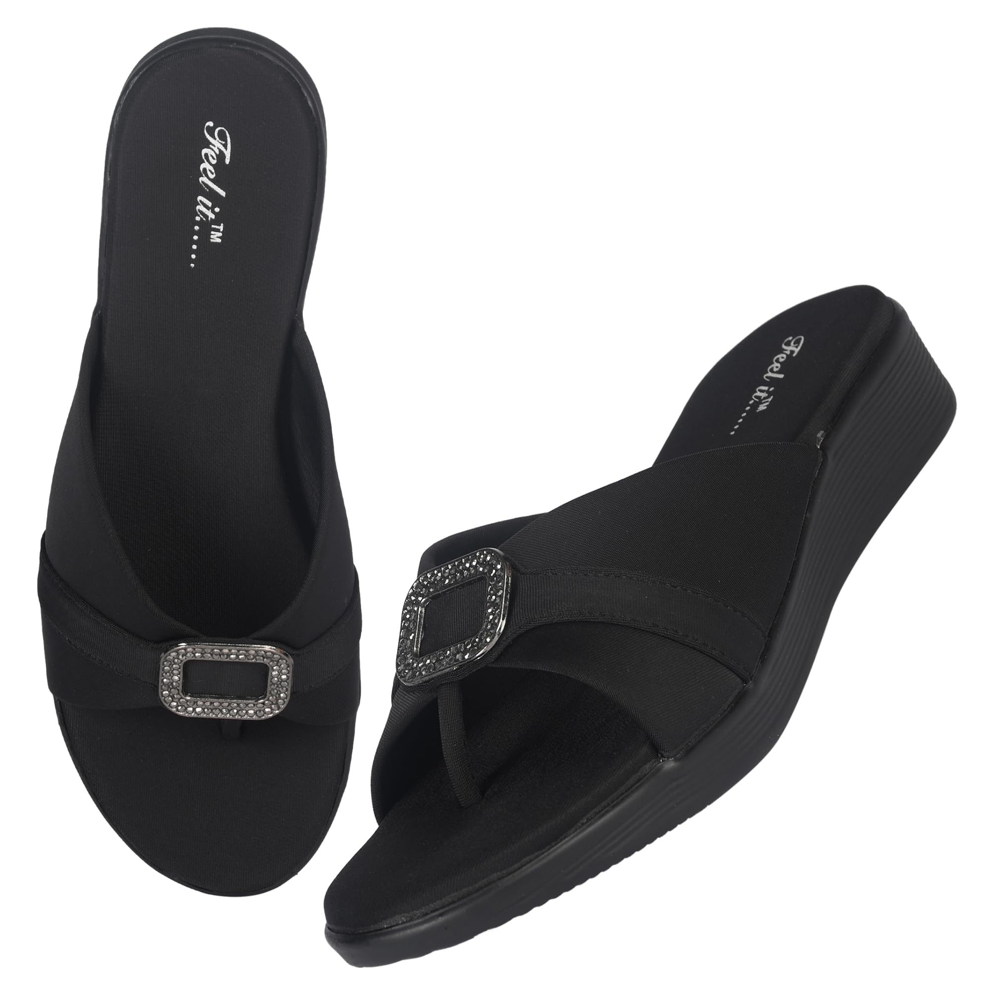 feel it Women Casual Wedges Heels Sandal, Women's Slip on Wedge Heels Sandals-picture-37