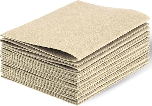 Hojas de fieltro, tela de fieltro de 7 x 11 pulgadas para manualidades, 10 telas de Halloween y Navidad, fieltro de otoño para proyectos de Beige