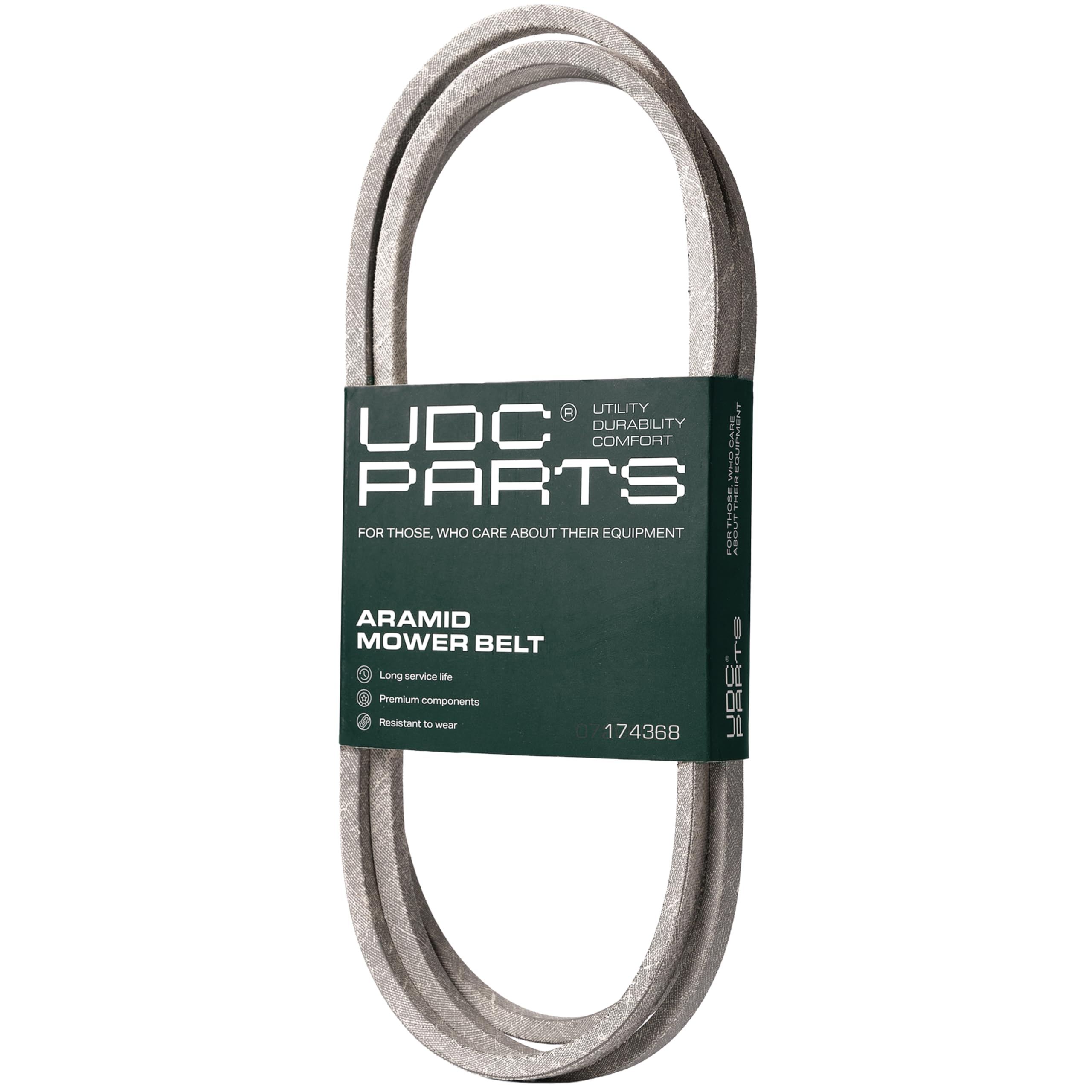 UDC Parts 174368 Mower Deck Belt for Craftsman Husqvarna 532174368 AYP Poulan Jonsered 48" YTH2148 YTH2448 GTH250 GTH2548 YTH2048 YTH2748 YTH2248 YTH2548 LT2122A LT2119A / Aramid Cord / 90 inches