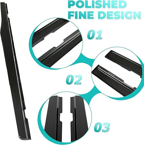 Vista 13 de KUAFU Faldas laterales de repuesto compatibles con Chevy Camaro LT LS SS 1LT Modelo Rocker Paneles de Protección Kit de Cuerpo de Extensión PP