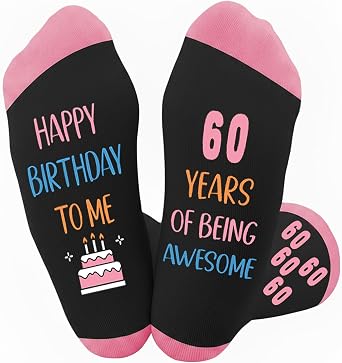 Happy 60th Birthday Gifts for Women Ideas, Gifts for 60th Birthday Women, Best Socks Keepsake Gift for 60 Year Old Woman Friend Sister Wife Mom Grandma Aunt Female Age 60,Stocking Stuffers