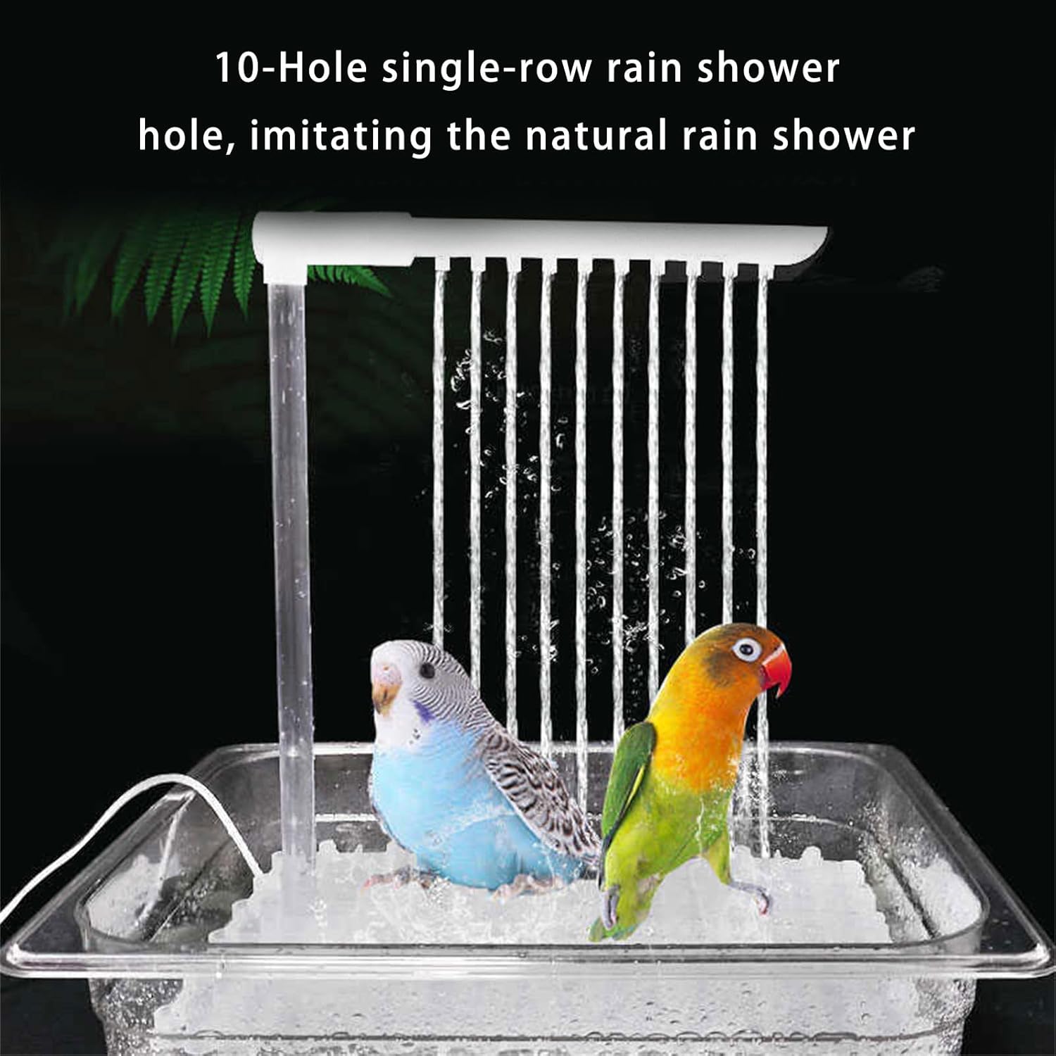 Parrots Bathing Tub Auto Pumping Bird Fountain Adjustable Flowing for Bird Pet Circulating Fountain