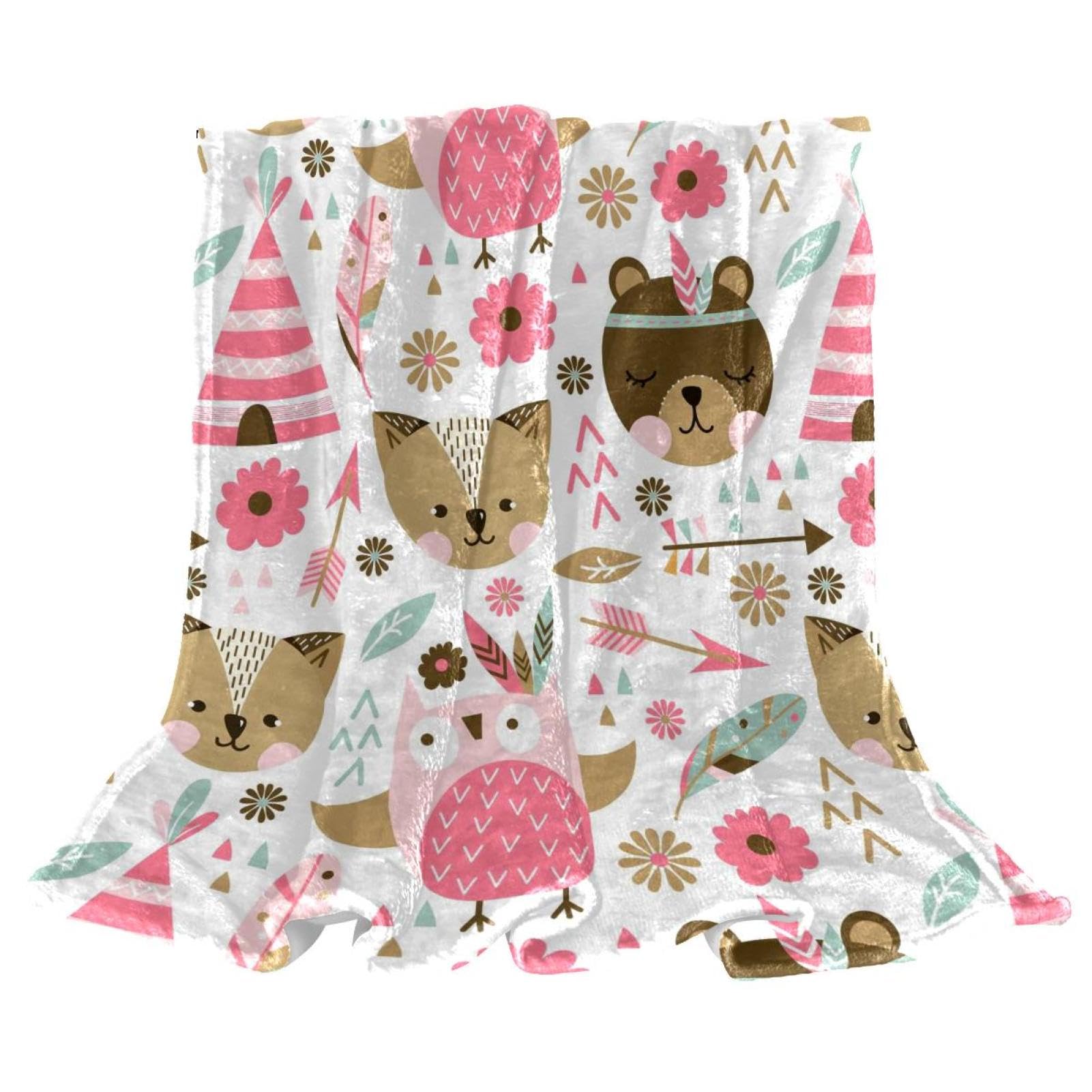 Plaid polaire animaux couverture canapé lit chambre salon 150x130