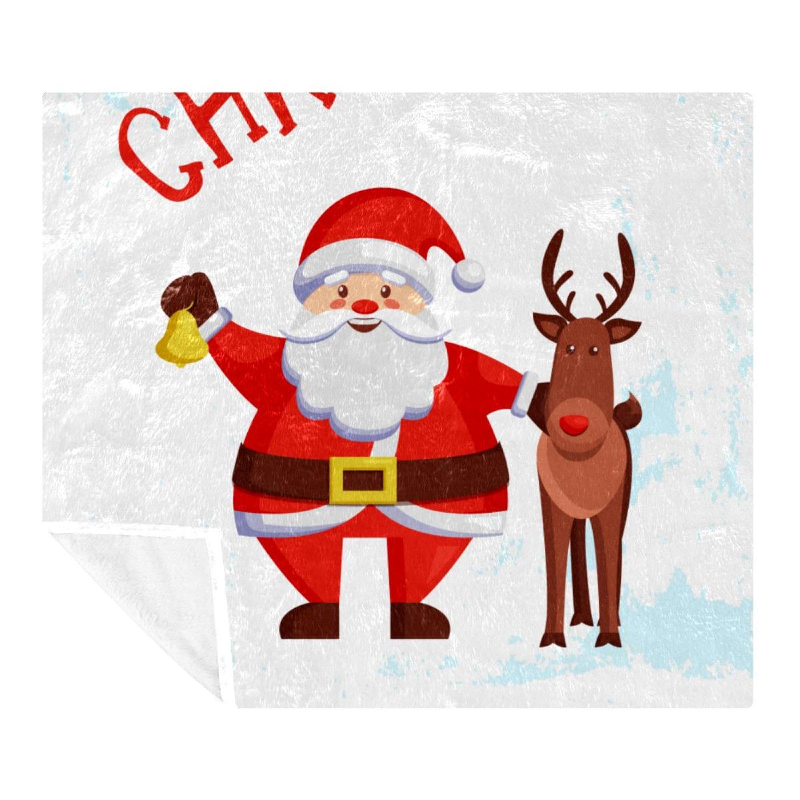Couverture douce et confortable contre le froid hivernal motif Noël