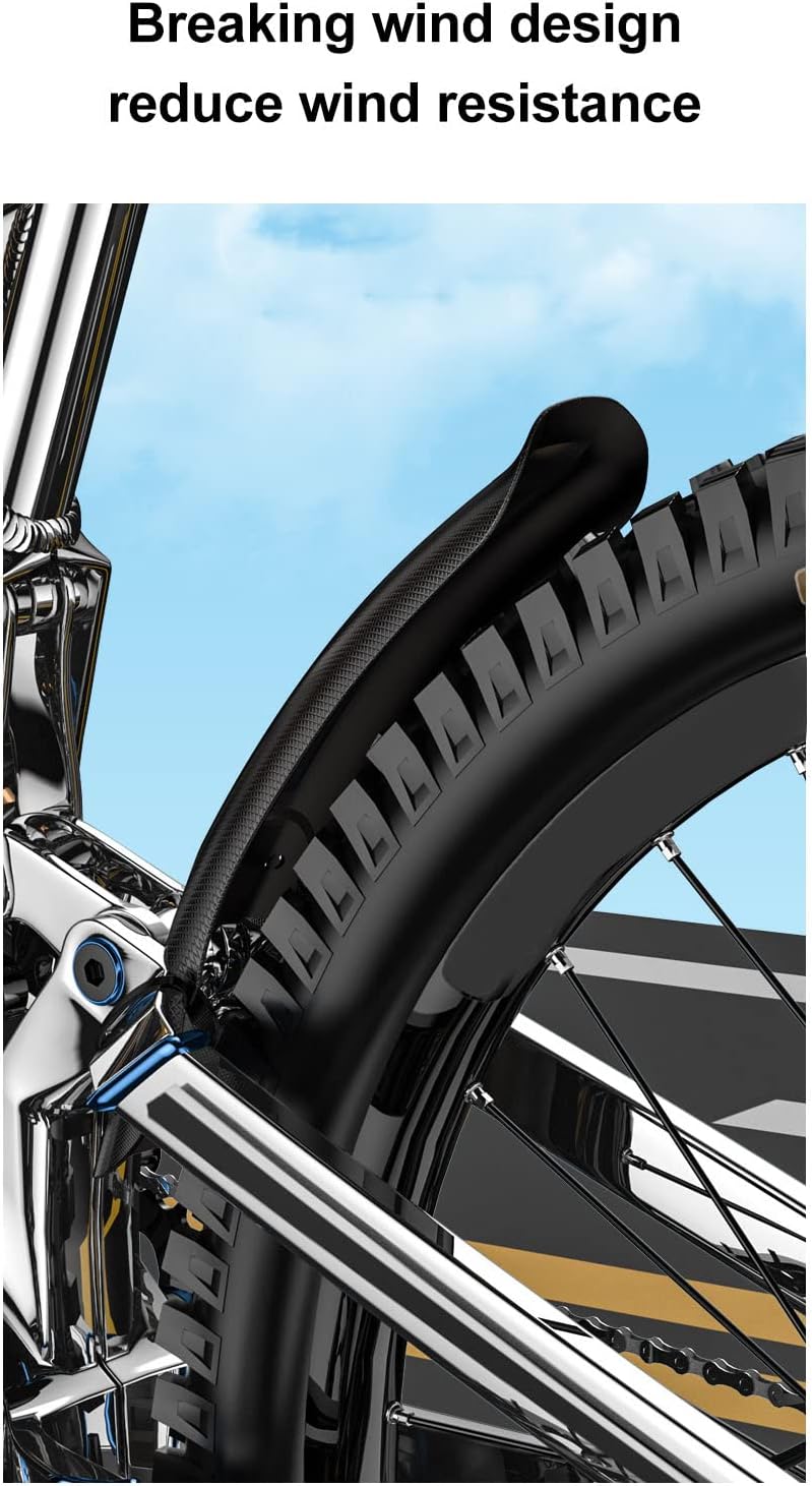 Adjust Bikes Mudguard Set, 2PCS Mountain Bikes Mudguard Set, Full Bikes fenders, Universal Lengthened Hard Shell Plastic and Gum Bikes Mud for Road Bikes