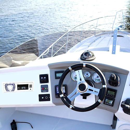 Miniatura 6 de Pyle Receptor estéreo marino Bluetooth - Radio de barco DIN individual de 12 V con LCD digital - RCA - MP3 - USBSD - Radio AMFM - Control remoto -