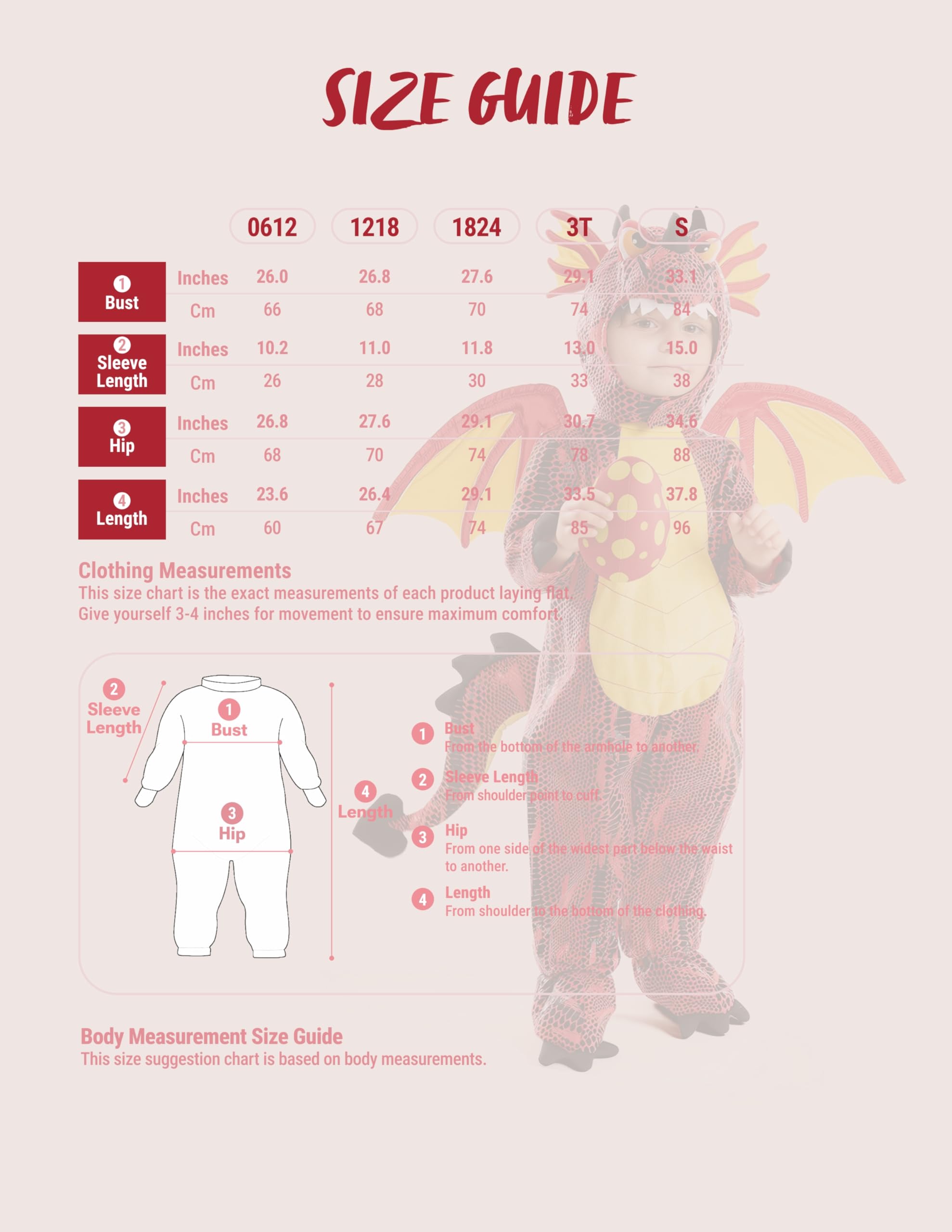 Spooktacular Creations Bambino Costume da drago rosso per Halloween Dolcetto o scherzetto Dinosauro Dress-up Gioco di Finzione