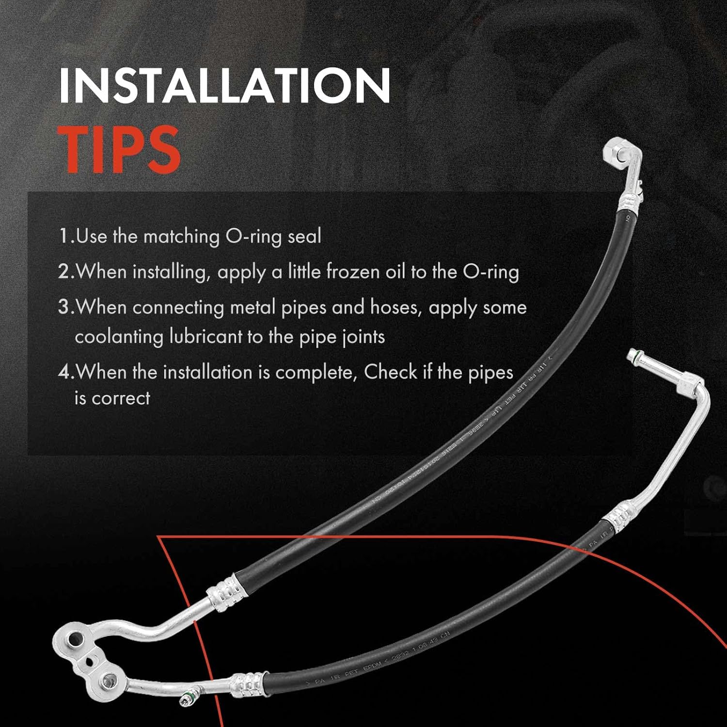 A-Premium A/C Suction and Discharge Line Hose Assembly Compatible with Chevrolet C2500/C1500/C3500/ K1500/K2500/K3500 1990 & GMC C2500/C1500/C3500/ K1500/K2500/K3500 1990