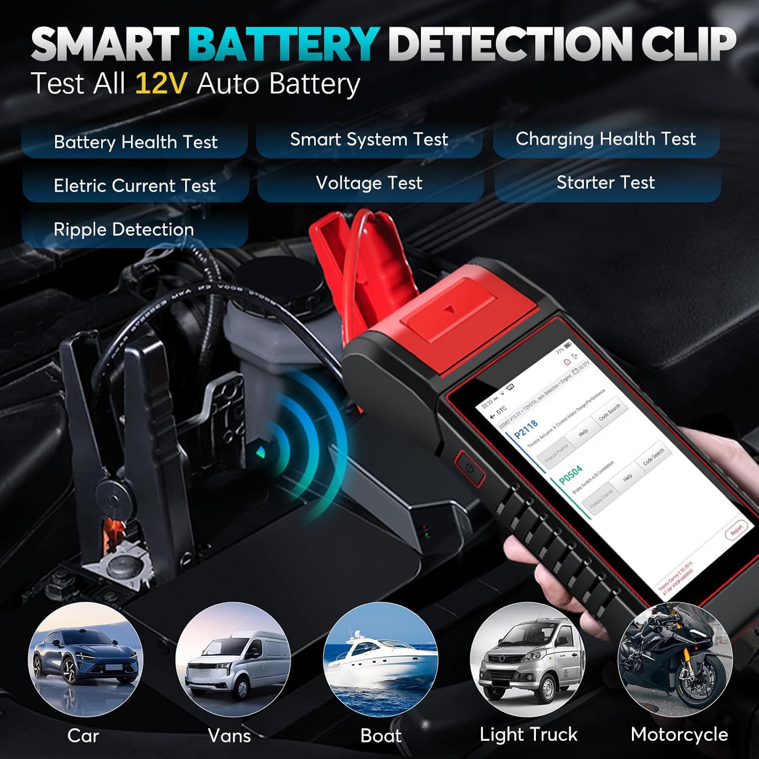 KINGBOLEN K6 Pro OBD2 Scanner, 4-in-1 Full System Bidirectional Diagnostic Tool with Battery Test & TPMS Diagnose&Printer,ECU Code, FCA AutoAuth, CANFD/DoIP, 26+ Reset, 2 Year Free Update