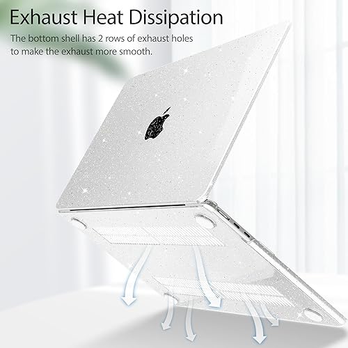 Miniatura 5 de Mektron Funda para MacBook Air de 15 pulgadas 2024 M3 A3114 2023 M2 A2941 con pantalla de retina líquida de 15.3 pulgadas y cubierta de