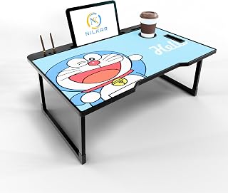 LIDBOX Foldable Wooden Mini Laptop Table for Bed, Study Table with Drawer, Tablet/Mobile Holder for Kids & Adults (COTTED ... Price In India