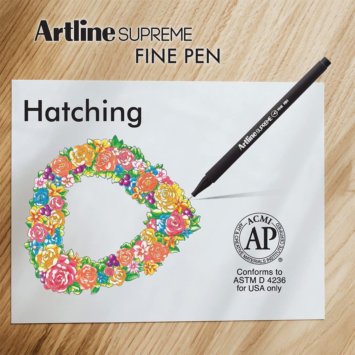 Artline SUPREME Fine Pens | Drawing, Coloring, Writing, Arts, Design | 0.4mm Fine Tip | Assorted Colors | 20 Pack