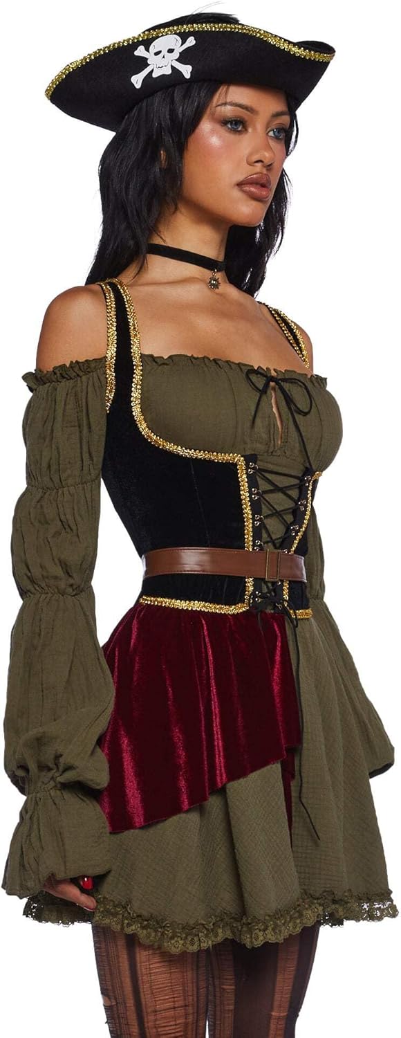 Dolls Kill Womans Pirate Costume - Ren-Fair Inspired Outfit by Trickz N' Treatz