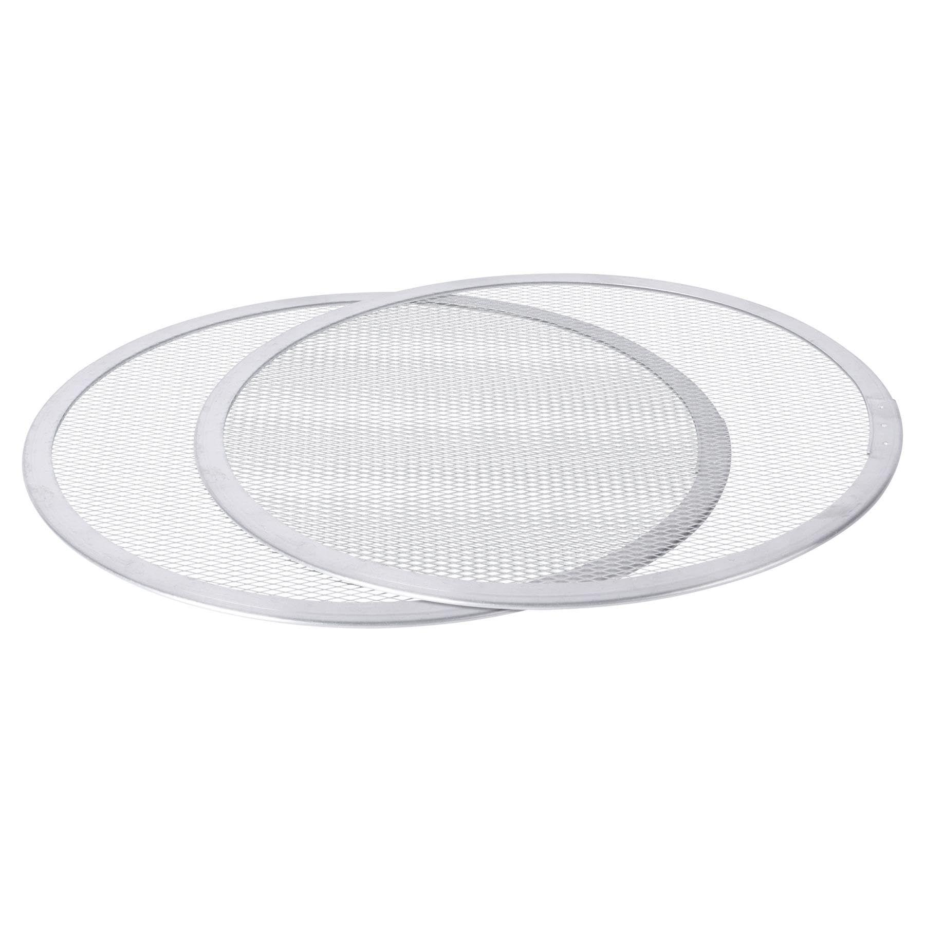 Argon Tableware 12 Inch Mesh Pizza Screens - 2 Pack - Non-Stick Metal Aluminium Pizza Trays Round Oven Cooking Baking Pan for Oven, Home, Restaurant