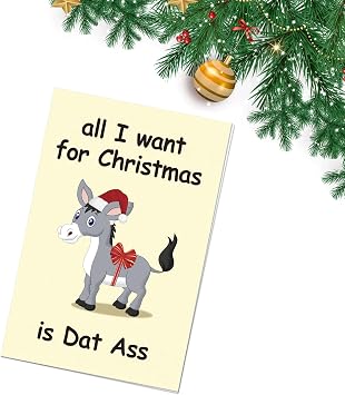 Naughty Christmas Card for Girlfriend Wife, Sexy Holiday Card, Rude All I Want for Christmas Gift