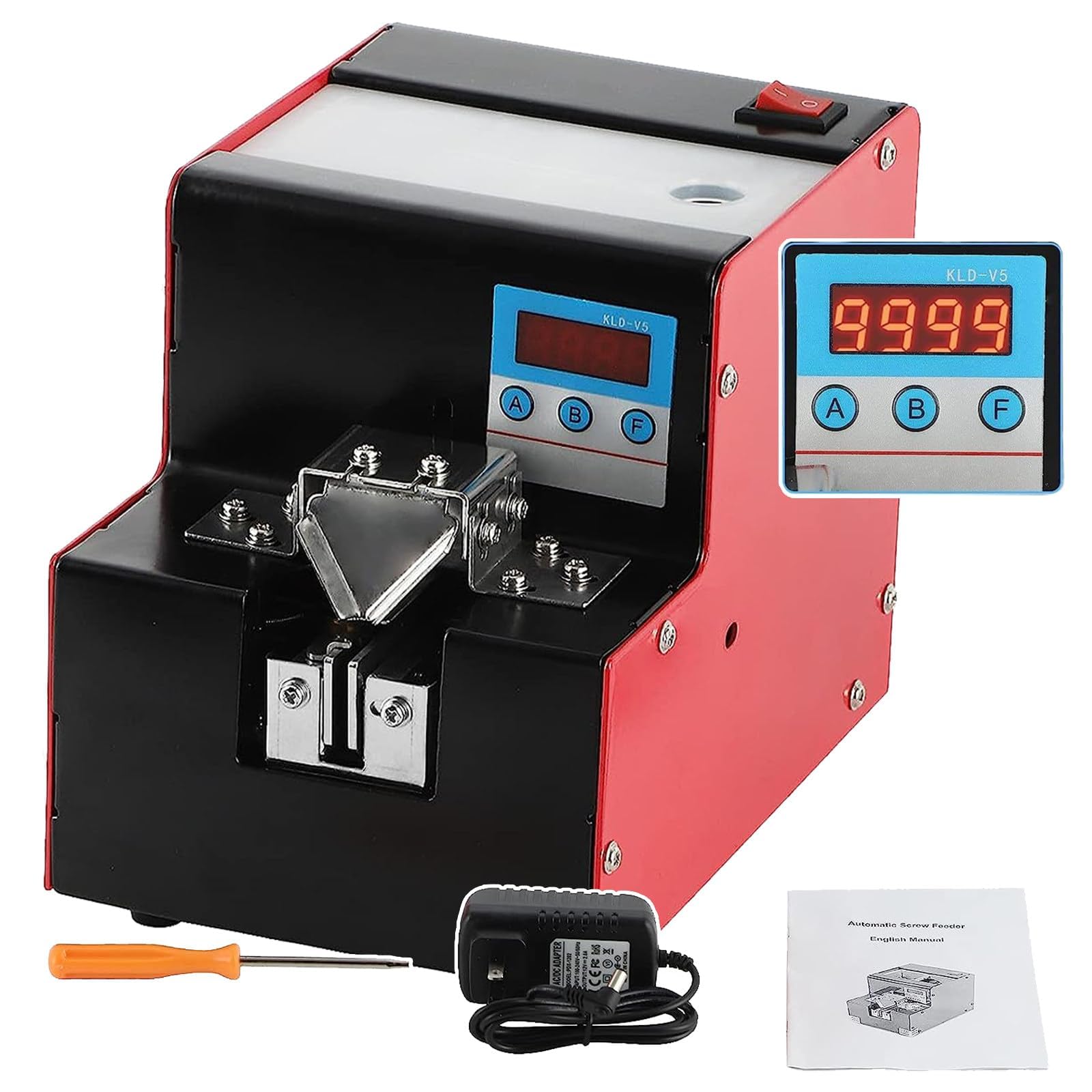 FHRKA Precision Automatic Screw Feeder, Screwdriver Feeder Machine, with Counting Function, Screw Dispenser Screw Arrange Machine