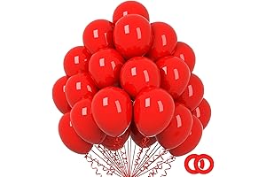 100-Pack Red Balloons, Perfect for Parties and Decorations