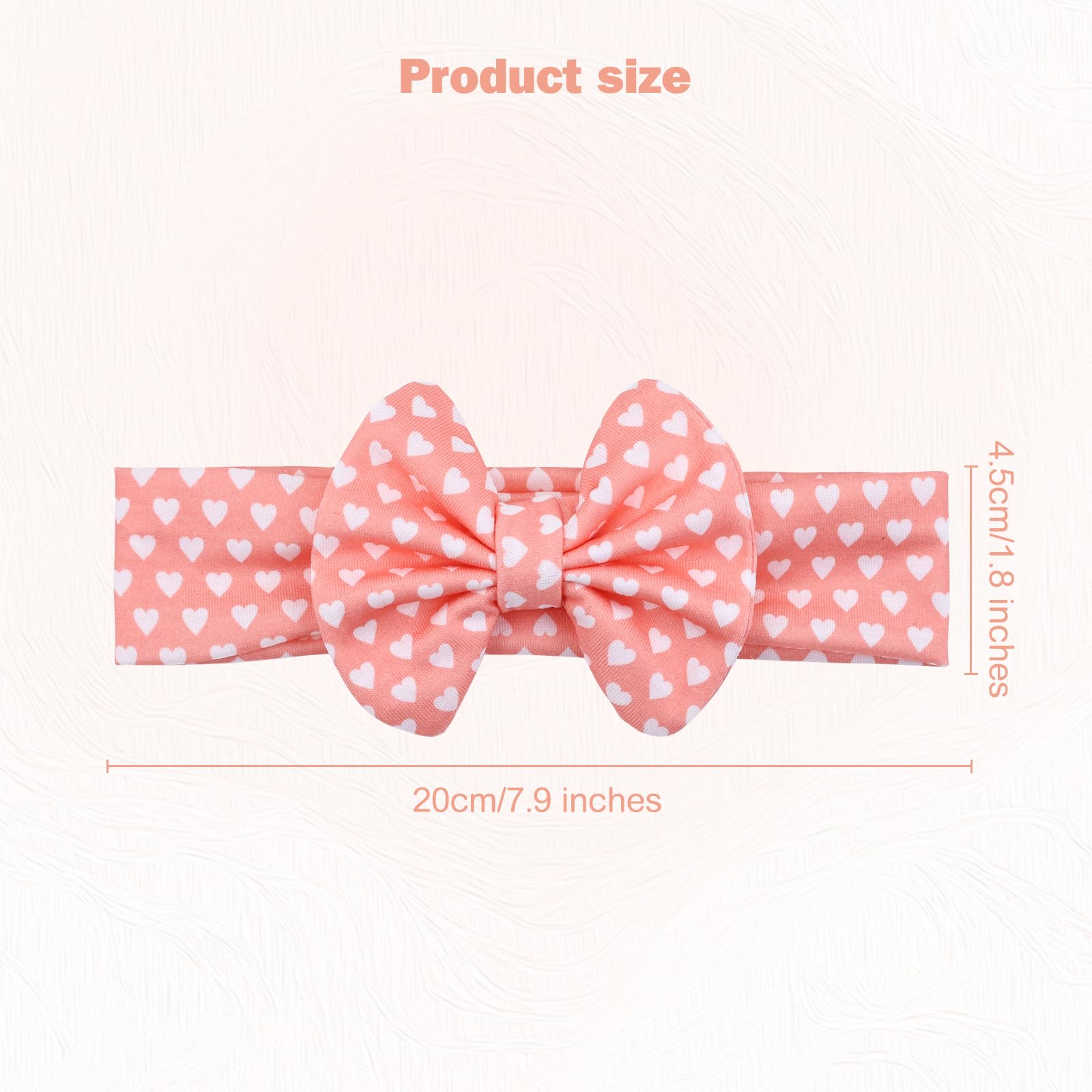 Cinaci 12 Pieces Soft Stretchy Solid Striped Floral Print Baby Girl Bow Headbands Hair Bows Bands Headwraps Accessories for Baby Girls Infants Toddlers - Image 2