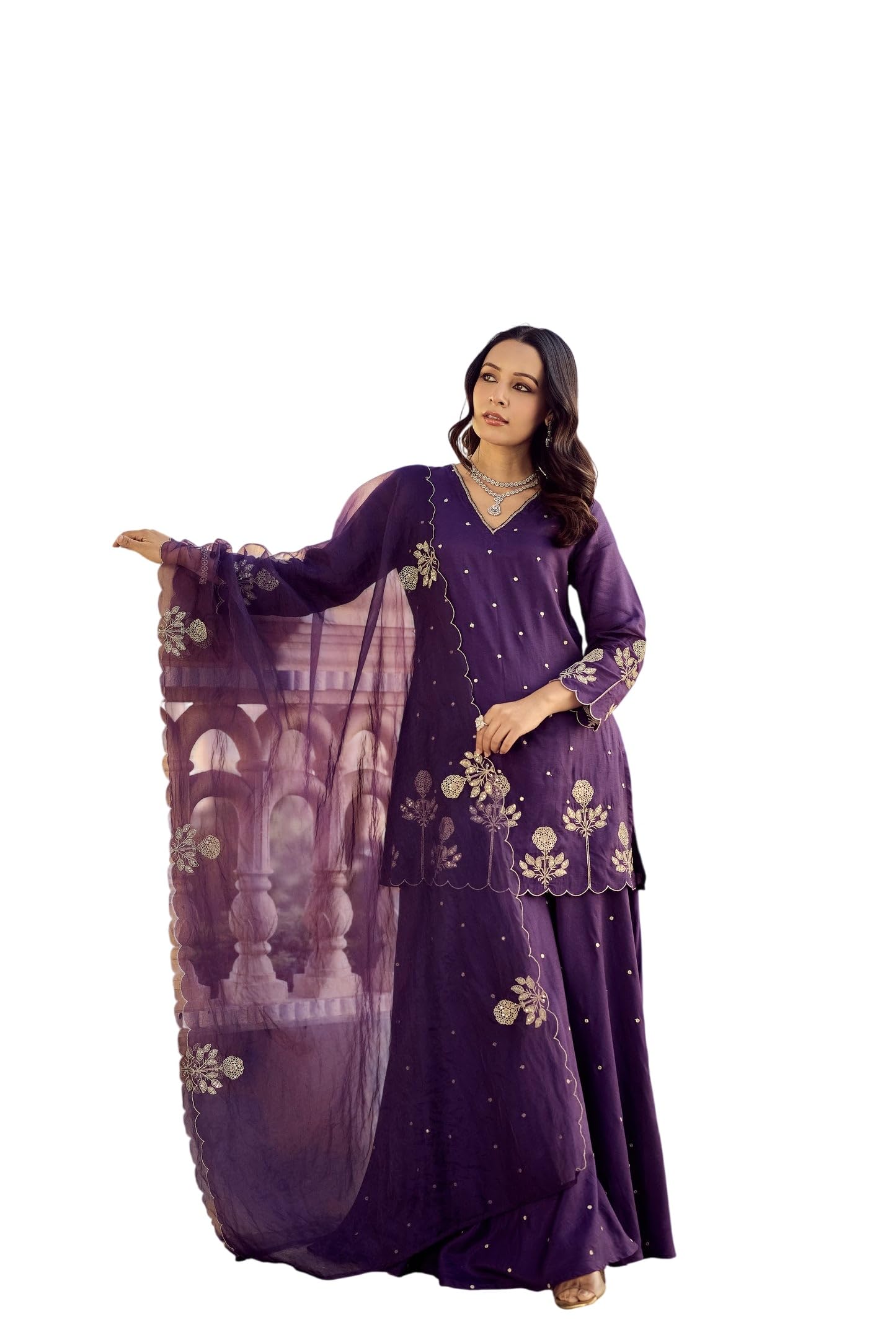 Art Silk Salwar Suit Set for Women with Dupatta-picture-34