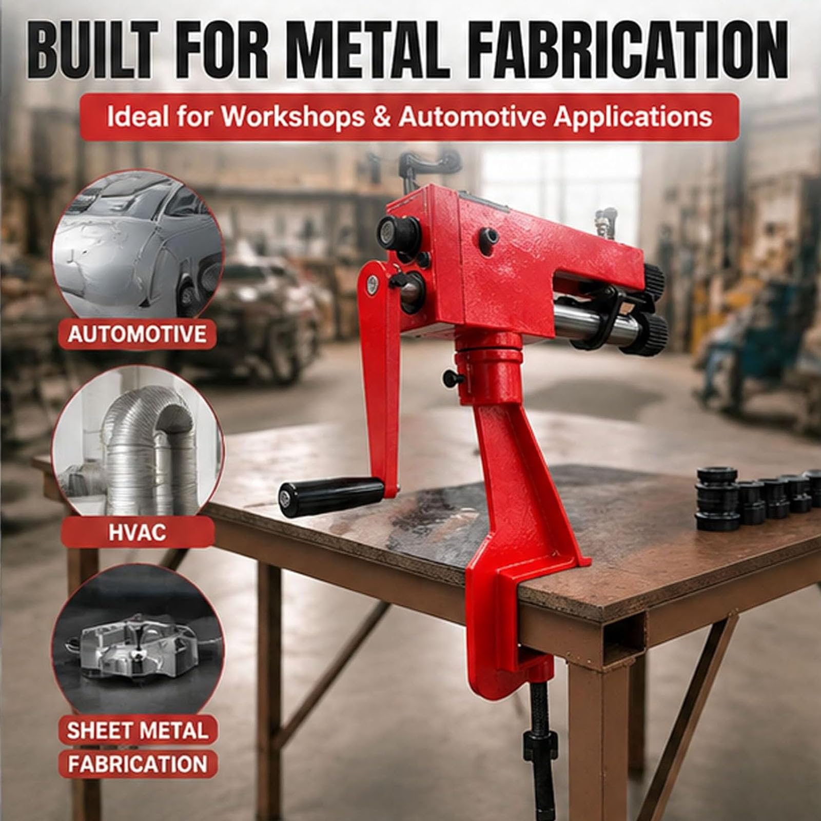 Macchina manuale per laminazione a perline con lamiera e 6 matrici