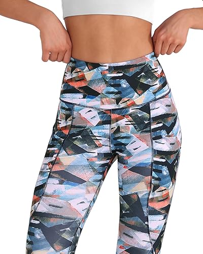 Miniatura 4 de ODODOS - Leggings tipo capri de mujer, no se traslucen y modelan el abdomen, con cintura alta y bolsillos para hacer yoga, atletismo, ejercicio y