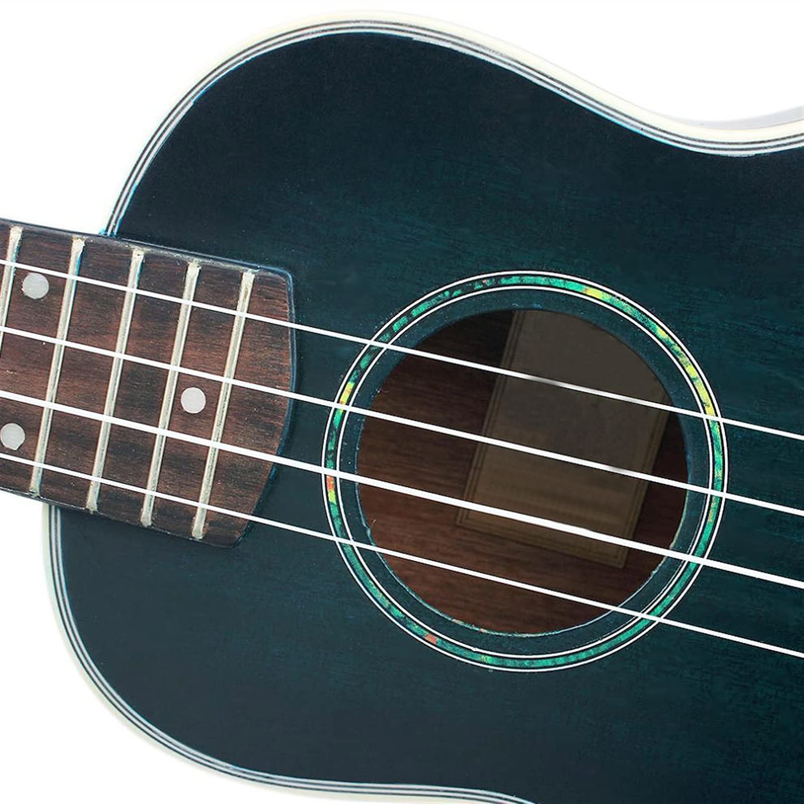 Ukulele koncertowe Początkujący Ukulele 21- calowy Sopran Ukulele Świerkowy Drewno 15 Fret Cztery Struny Hawaii Gitara Z Abalone Shell Edge Hole Hole Instruments Instrumenty Muzyczne