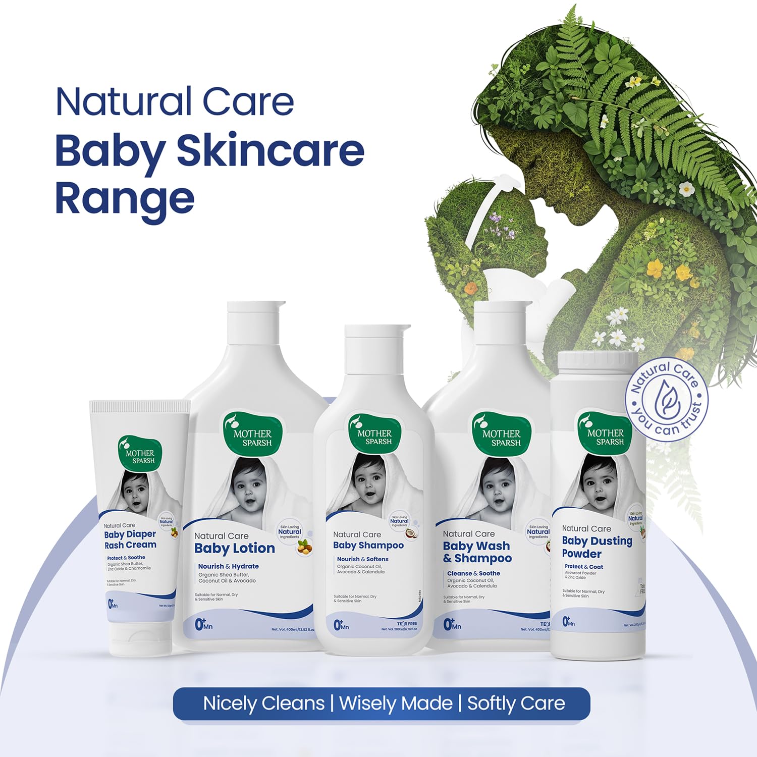Mother Sparsh Natural Care Baby Wash & Shampoo-200ml | Baby Head to Toe Wash | Tear Free Formula With Organic Coconut Oil, Calendula & Avocado | Suitable for Newborn Sensitive Skin 4