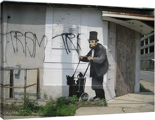 Miniatura 13 de Jaxson Rea Lienzo envuelto en galería de globos retro de Banksy B, 24 x 36 pulgadas Rosa salmón,Chica Globo: Verano De